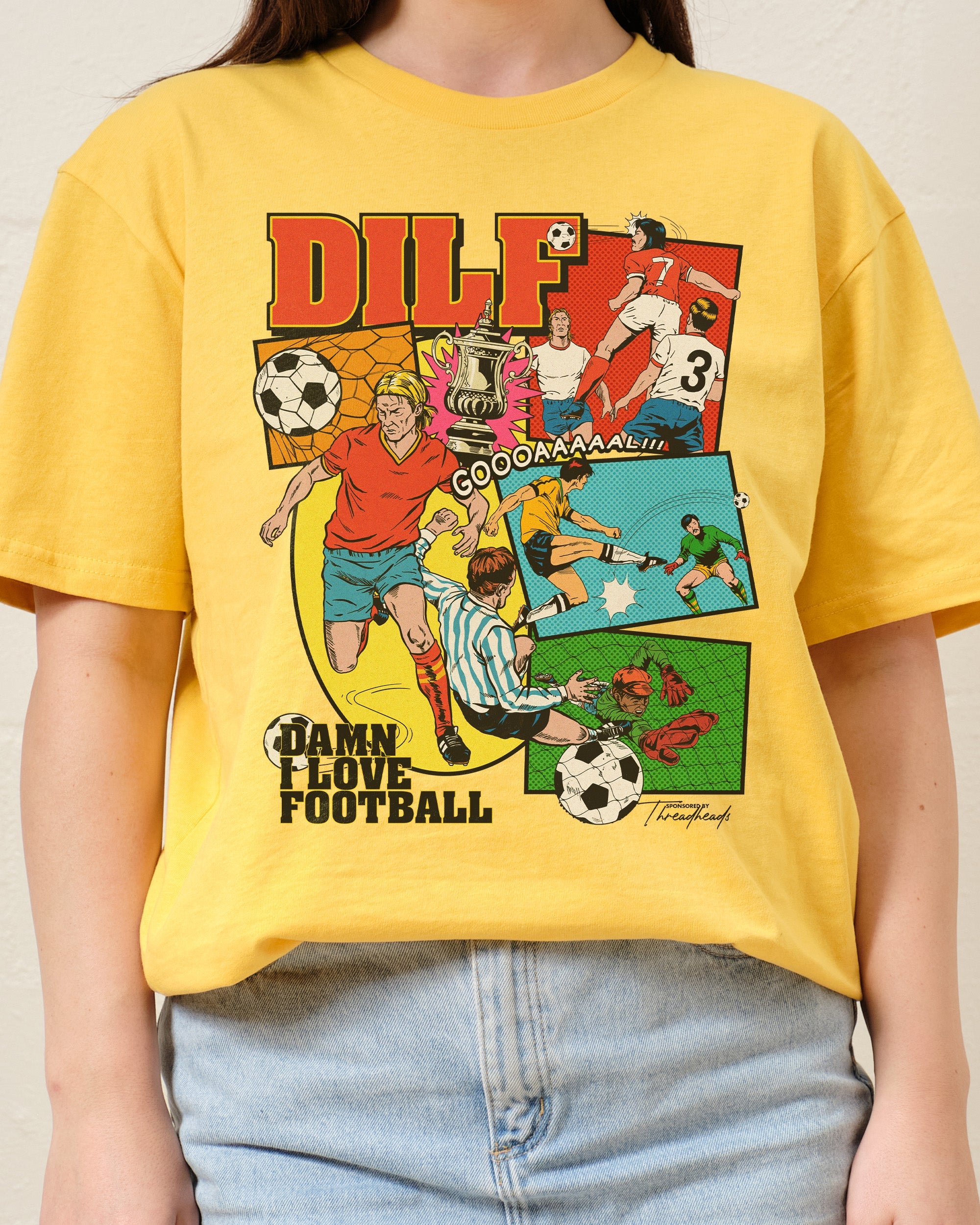 DILF FOOTBALL T-Shirt Australia Online Yellow