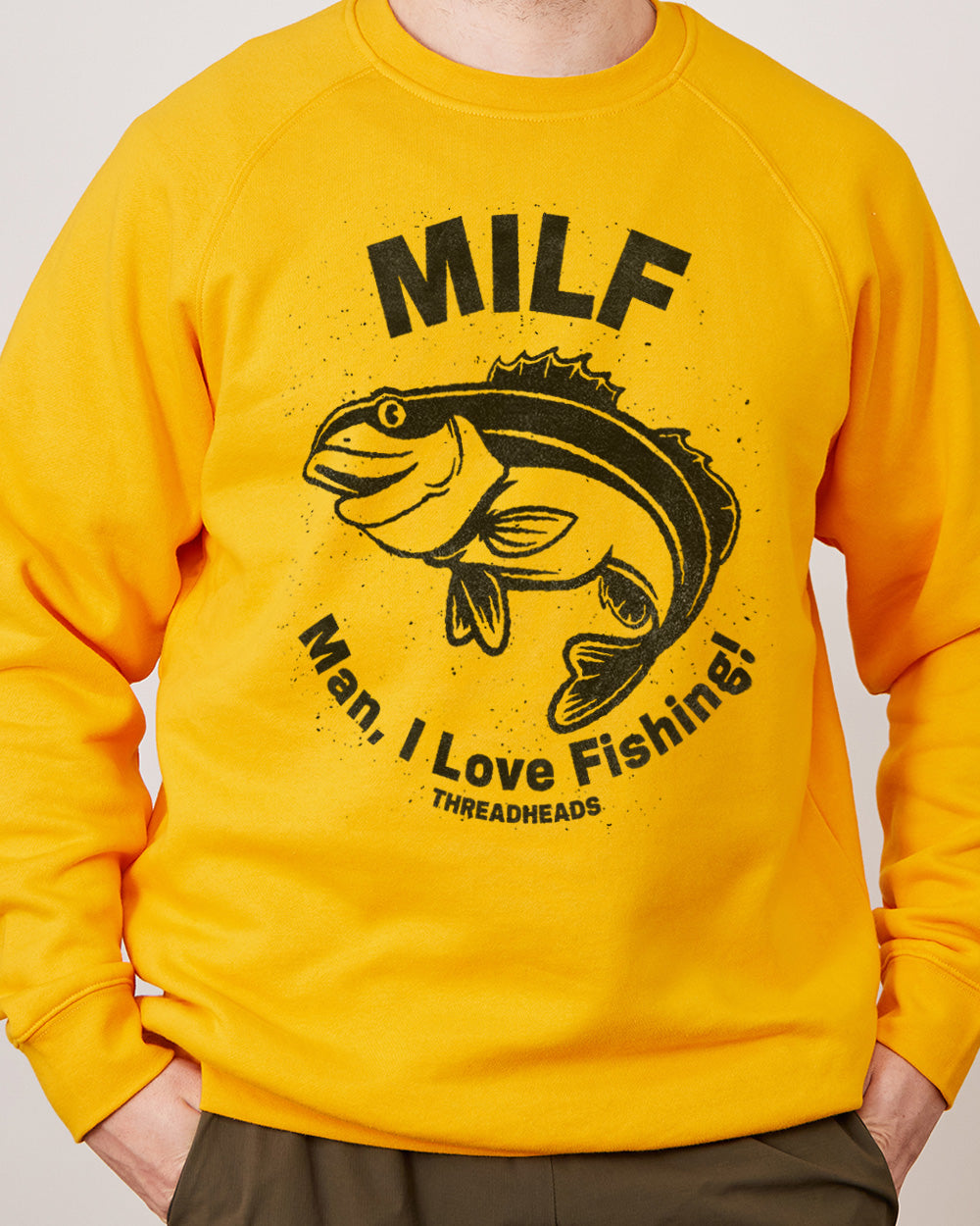Man I Love Fishing  Jumper Australia Online #colour_yellow