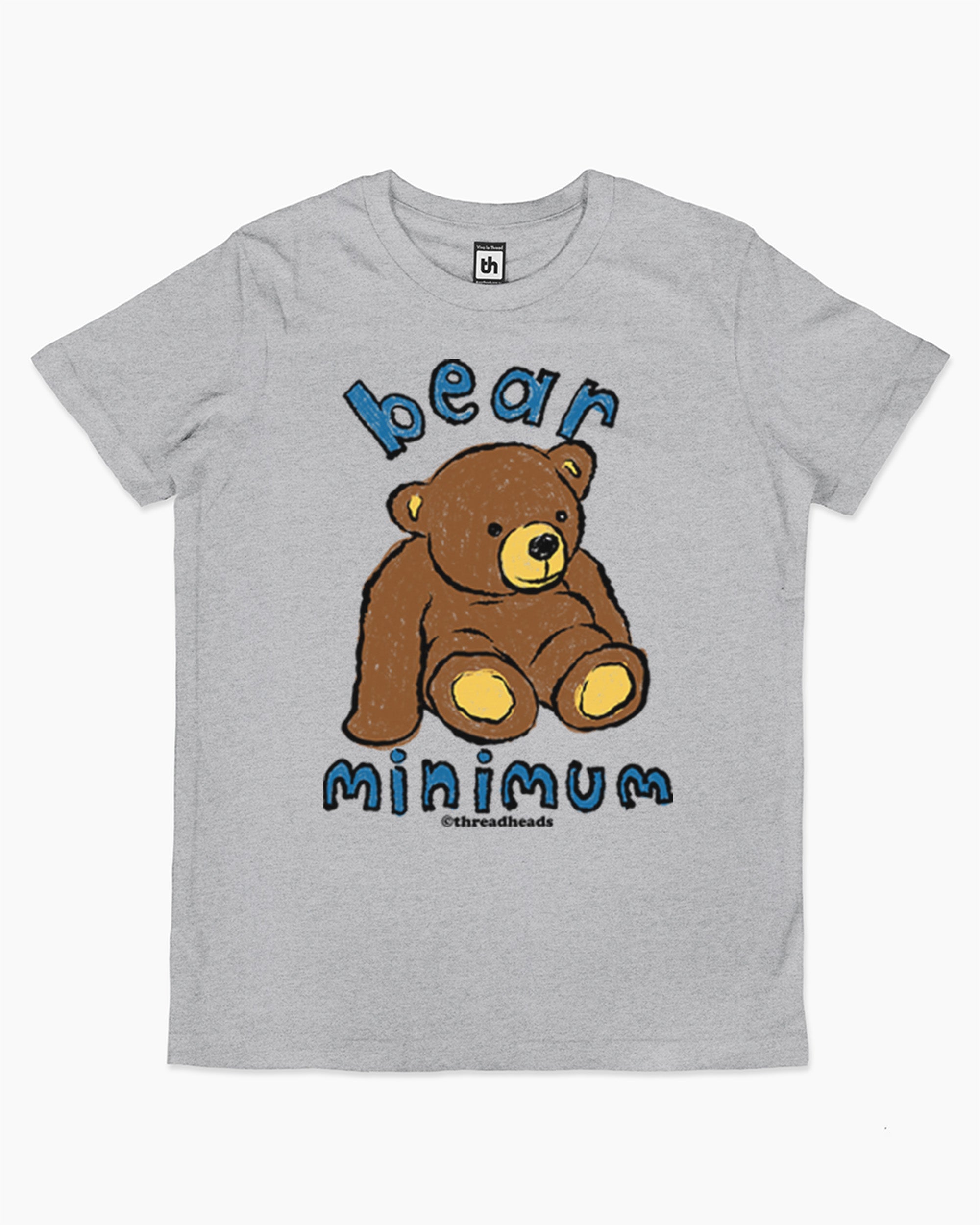 Bear Minimum Kids T-Shirt Australia Online Grey