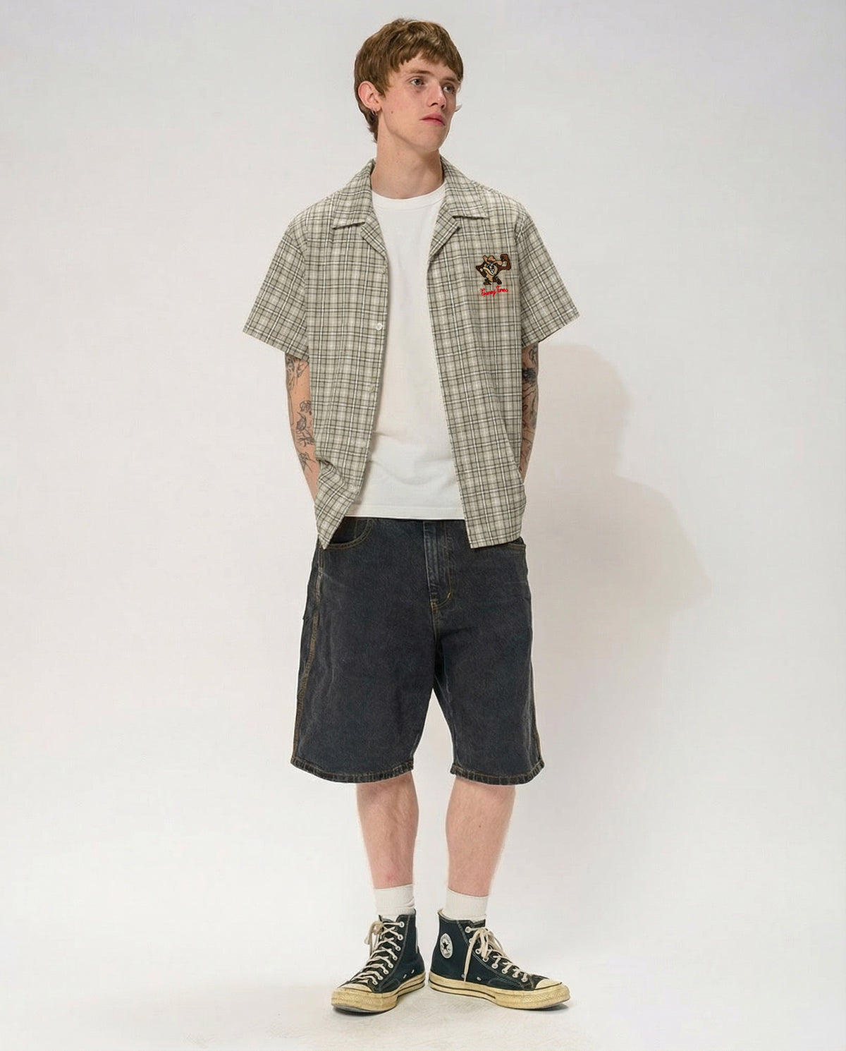 Rootin Tootin Taz Button Down T-Shirt