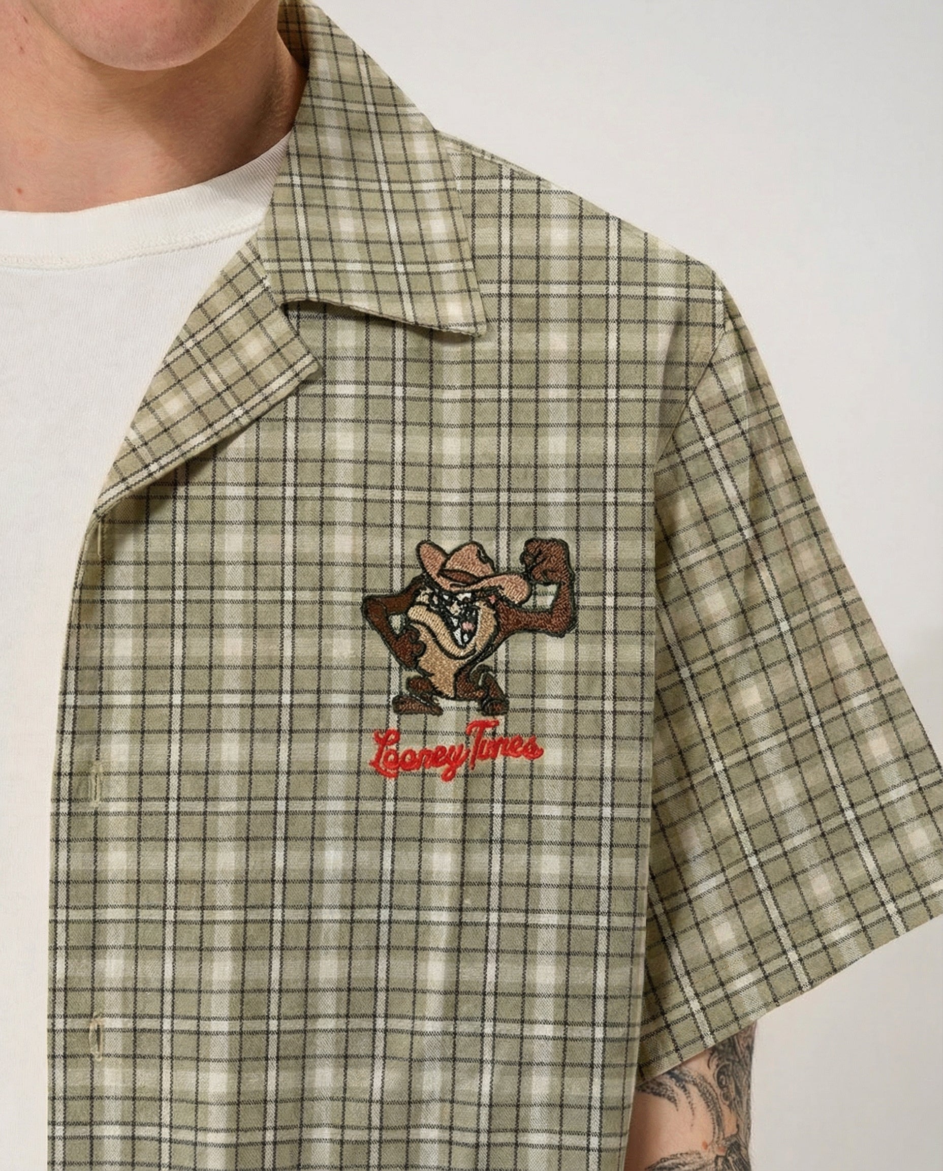 Rootin Tootin Taz Button Down T-Shirt Threadheads Australia Online