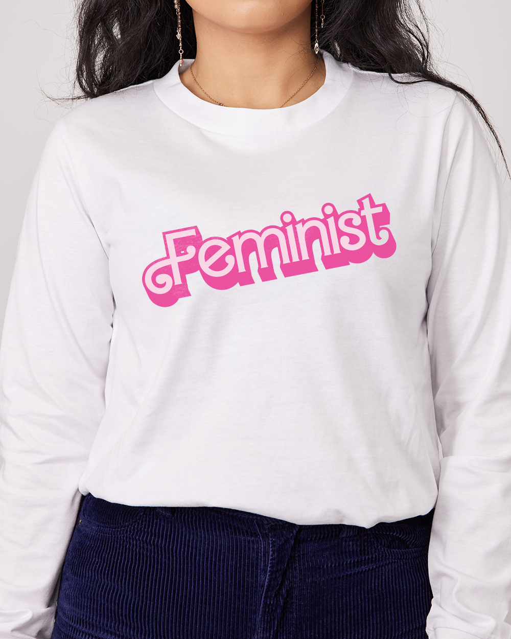 Feminist Long Sleeve Australia Online #colour_white