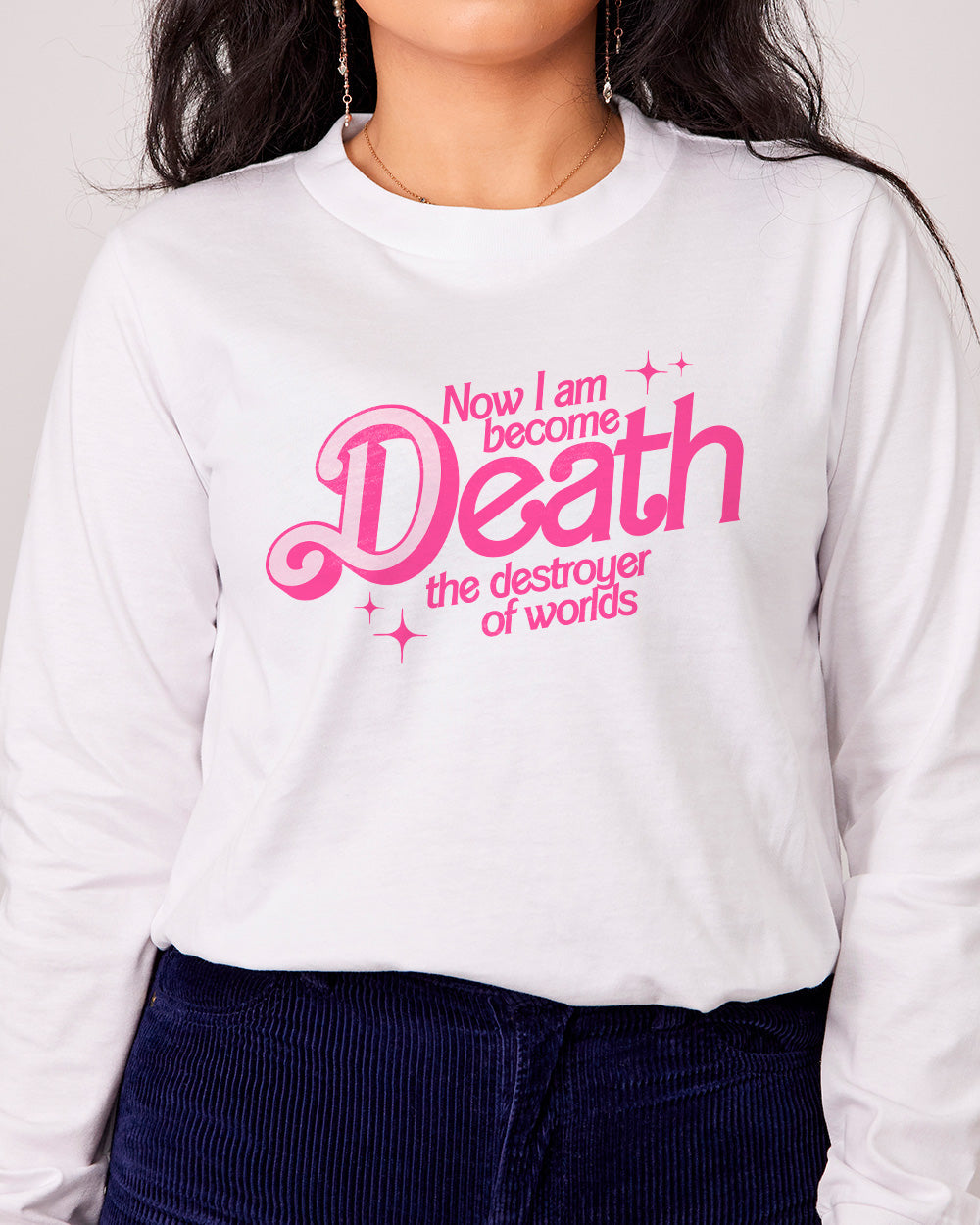 Death The Destroyer Of Worlds Long Sleeve White