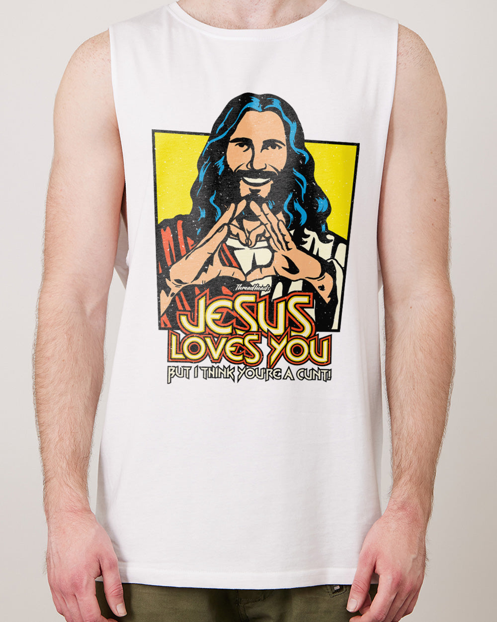 Jesus Loves You Tank Australia Online White