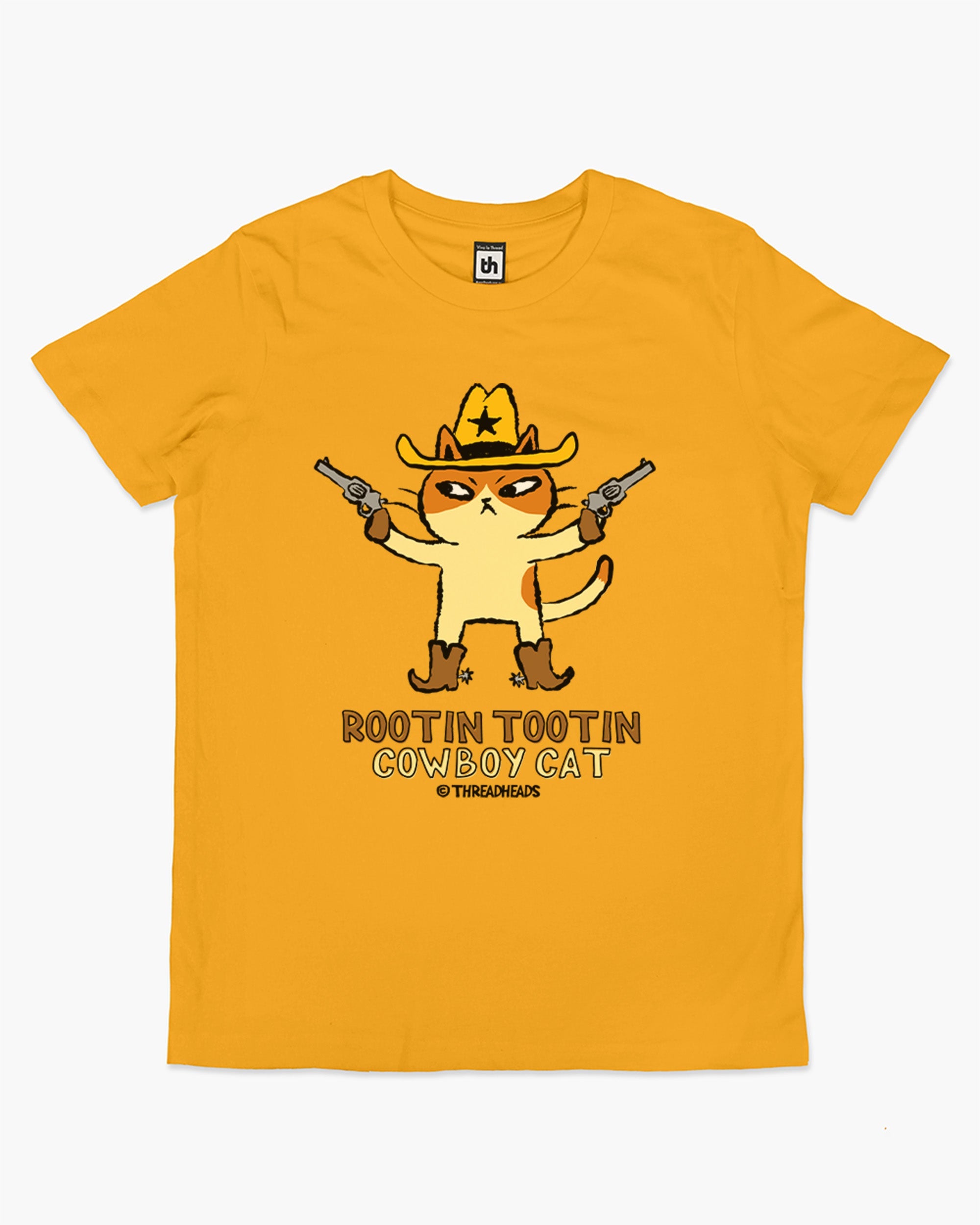 Rootin Tootin Cowboy Cat Kids T Shirt Funny Cat Kids T Shirt