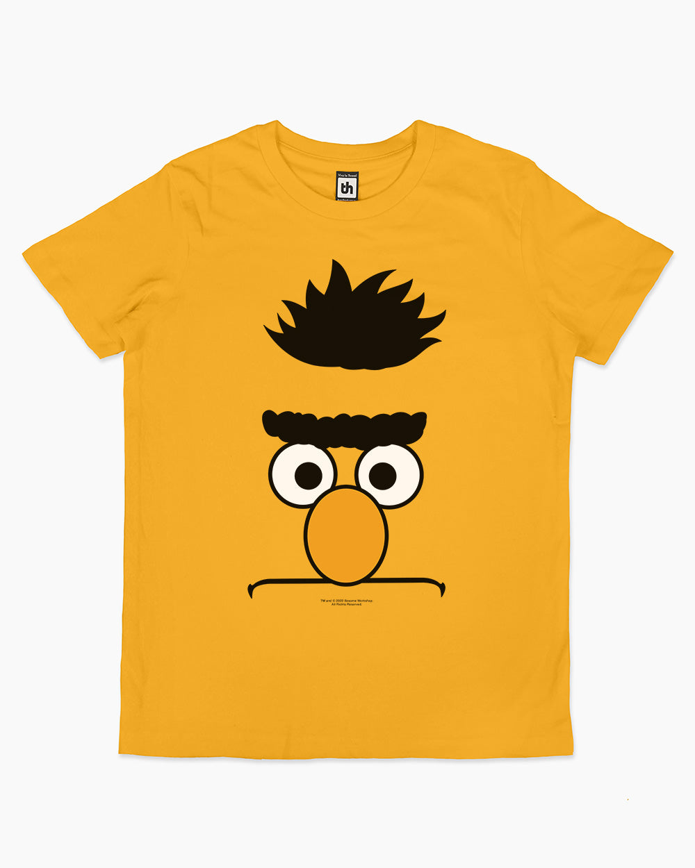 Bert Face Kids T-Shirt Australia Online #colour_yellow