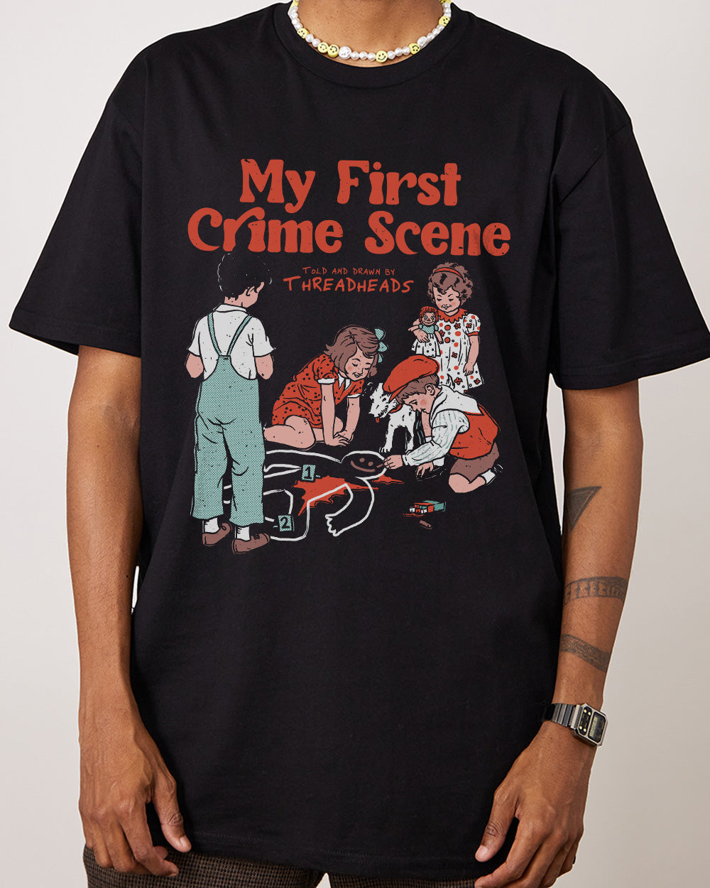 My First Crime Scene T-Shirt Australia Online #colour_black