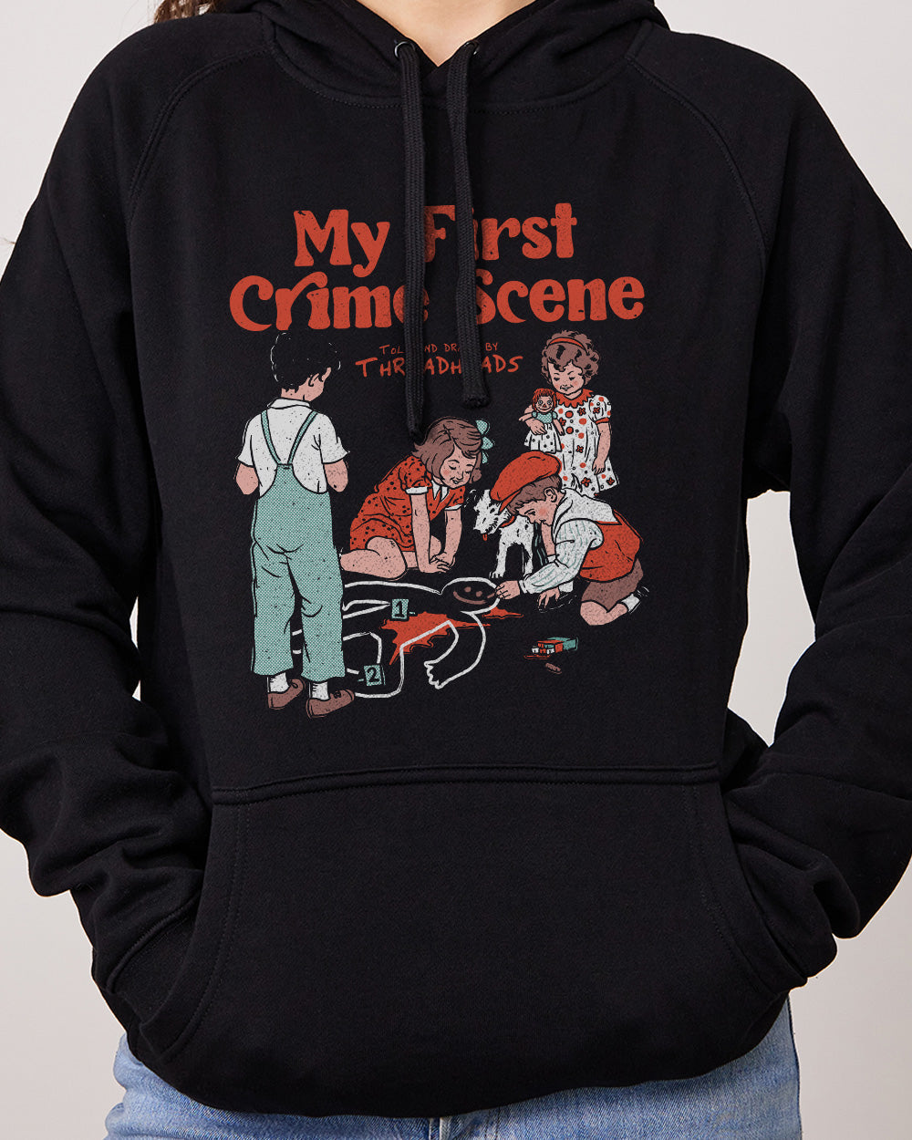 My First Crime Scene Hoodie Australia Online #colour_black
