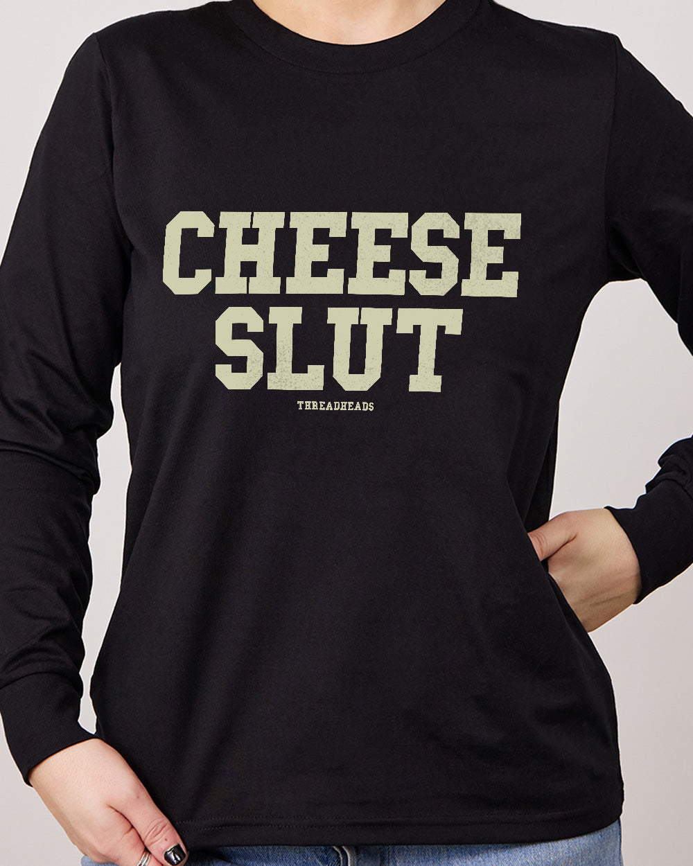 Cheese Slut Long Sleeve Australia Online #colour_black
