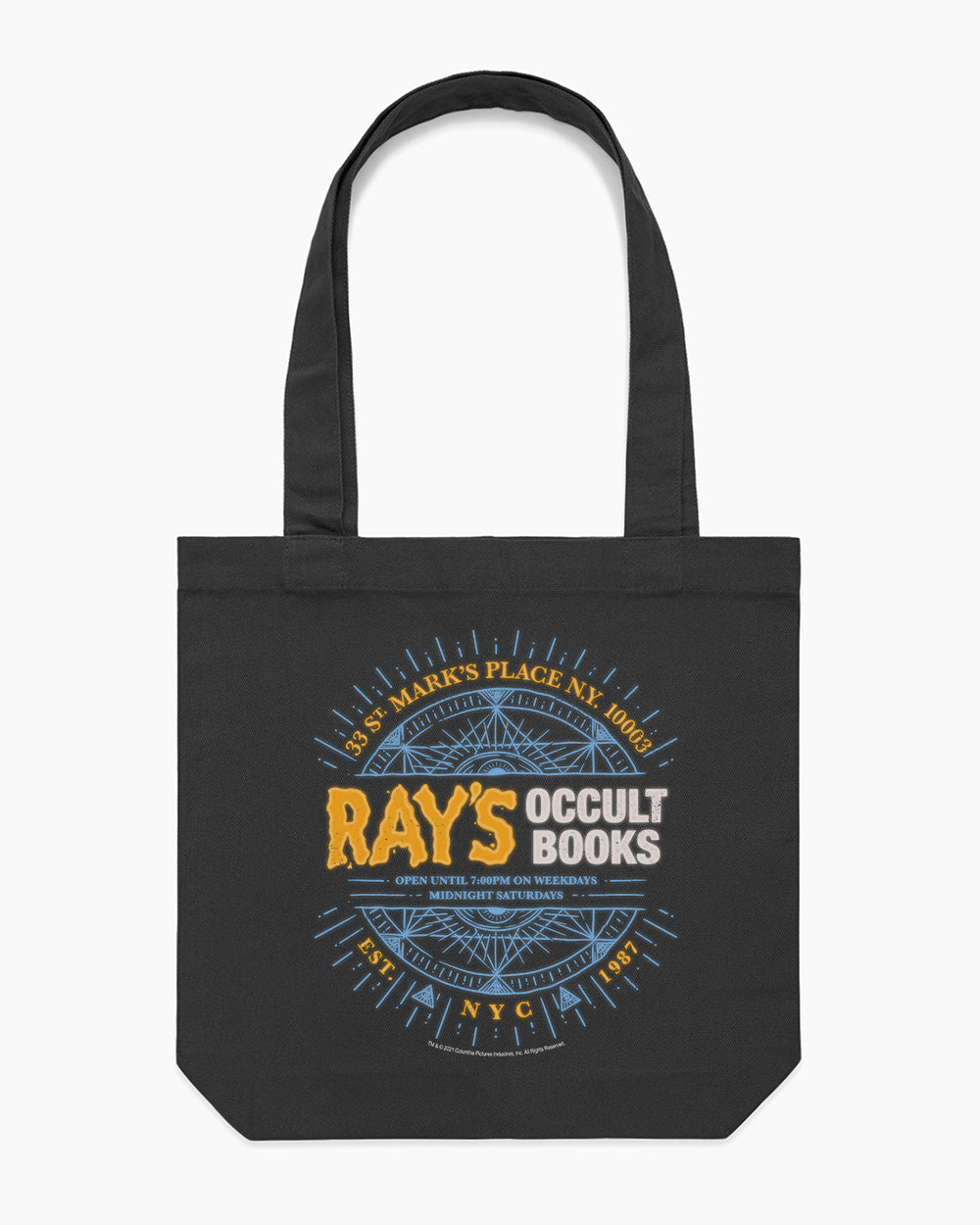 Rays Occult Books Tote Bag Australia Online #colour_black