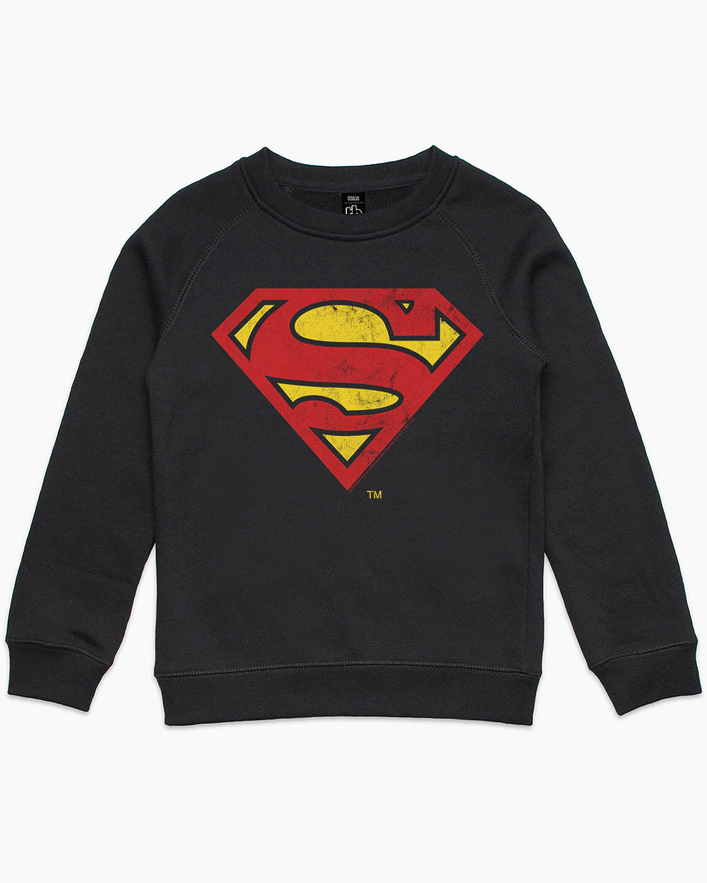 Superman Classic Logo Kids Sweater Australia Online #colour_black