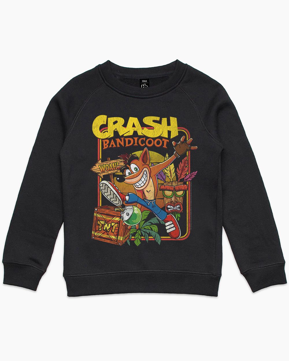 Whoa Crash! Kids Sweater Australia Online #colour_black