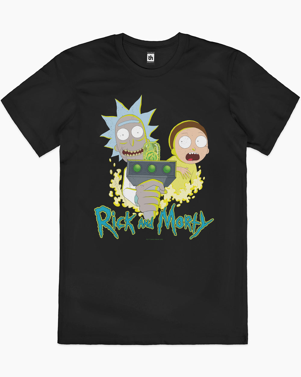 Rick and Morty Portal Gun T-Shirt Australia Online #colour_black