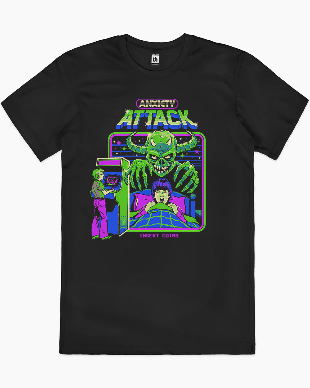Anxiety Attack T-Shirt Australia Online #colour_black