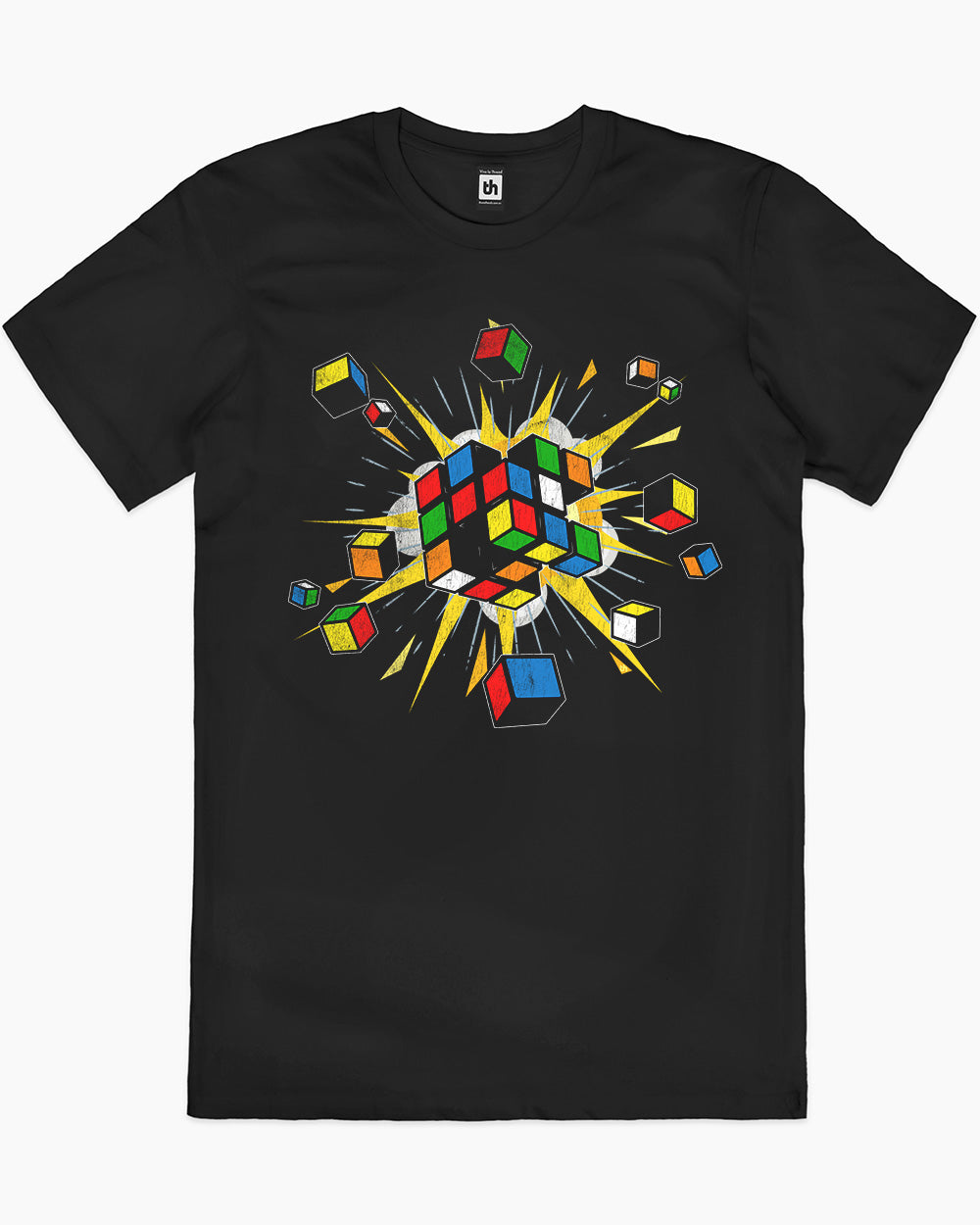 Exploding Cube T-Shirt Australia Online #colour_black