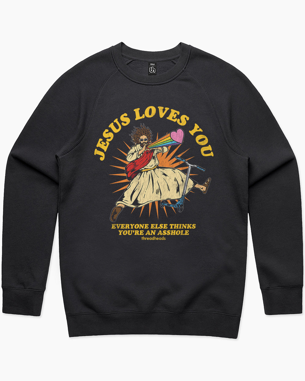 Jesus Loves You But Everyone Else Thinks You're An Asshole Sweater Australia Online #colour_black
