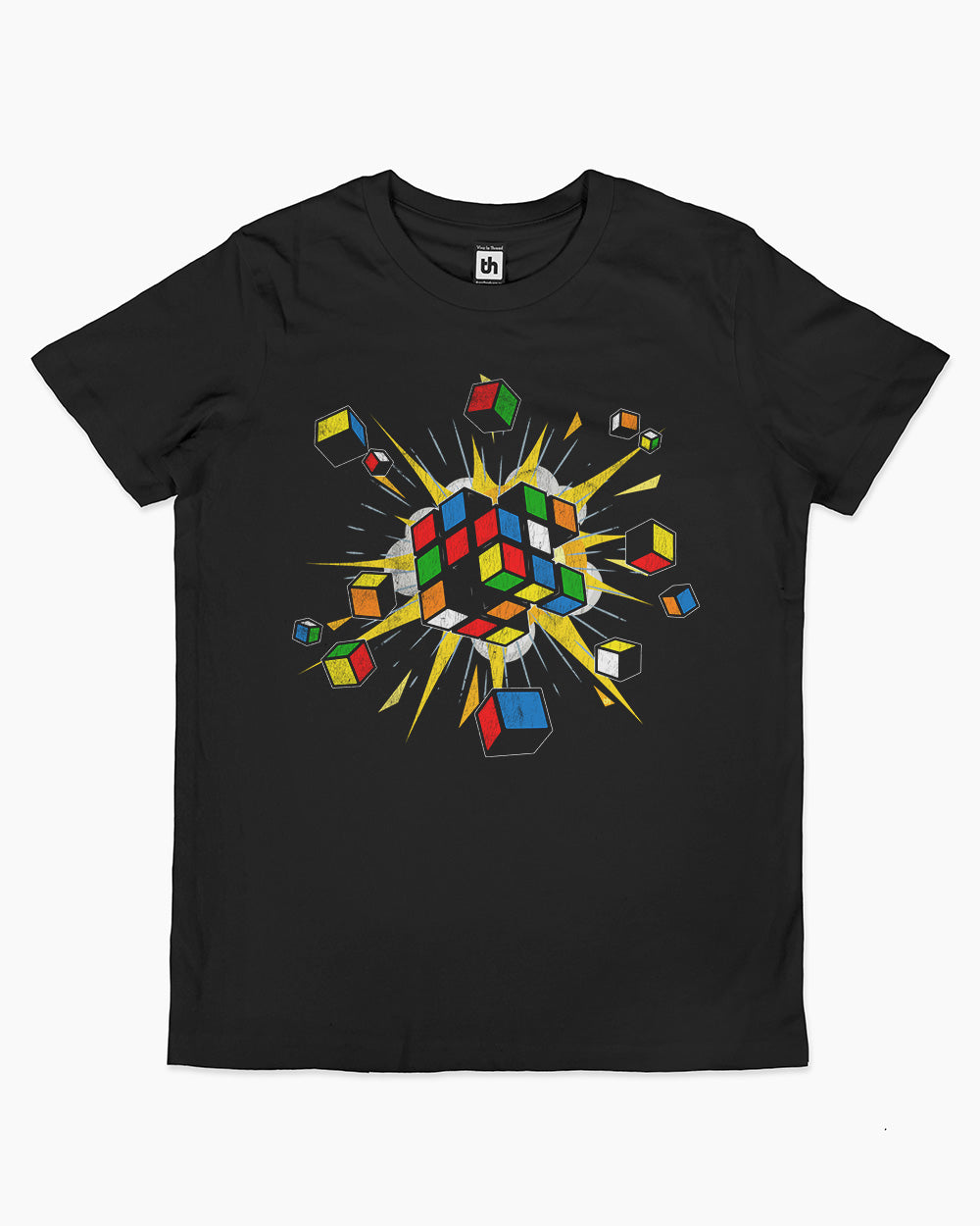 Exploding Cube Kids T-Shirt Australia Online #colour_black
