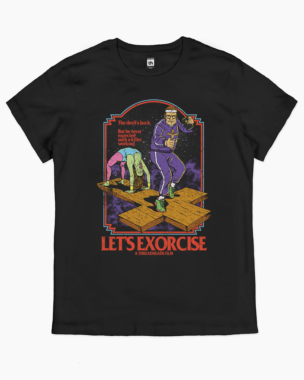 Let's Exorcise T-Shirt Australia Online #colour_black