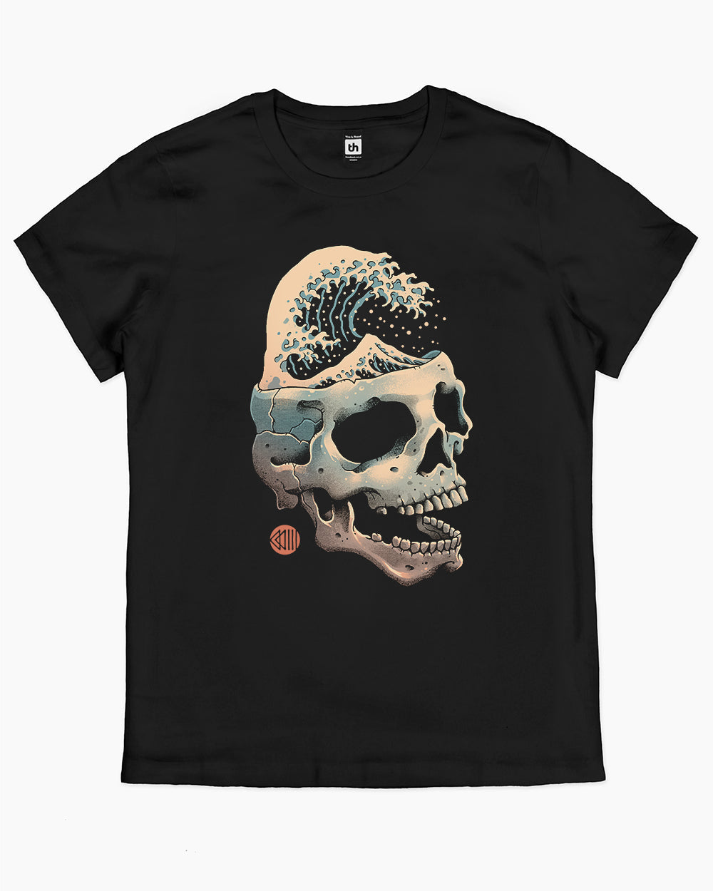 Skull Wave T-Shirt Australia Online #colour_black