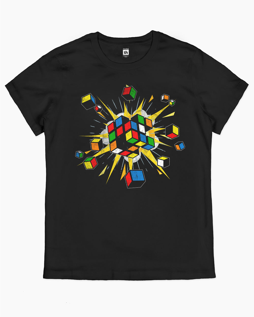 Exploding Cube T-Shirt Australia Online #colour_black