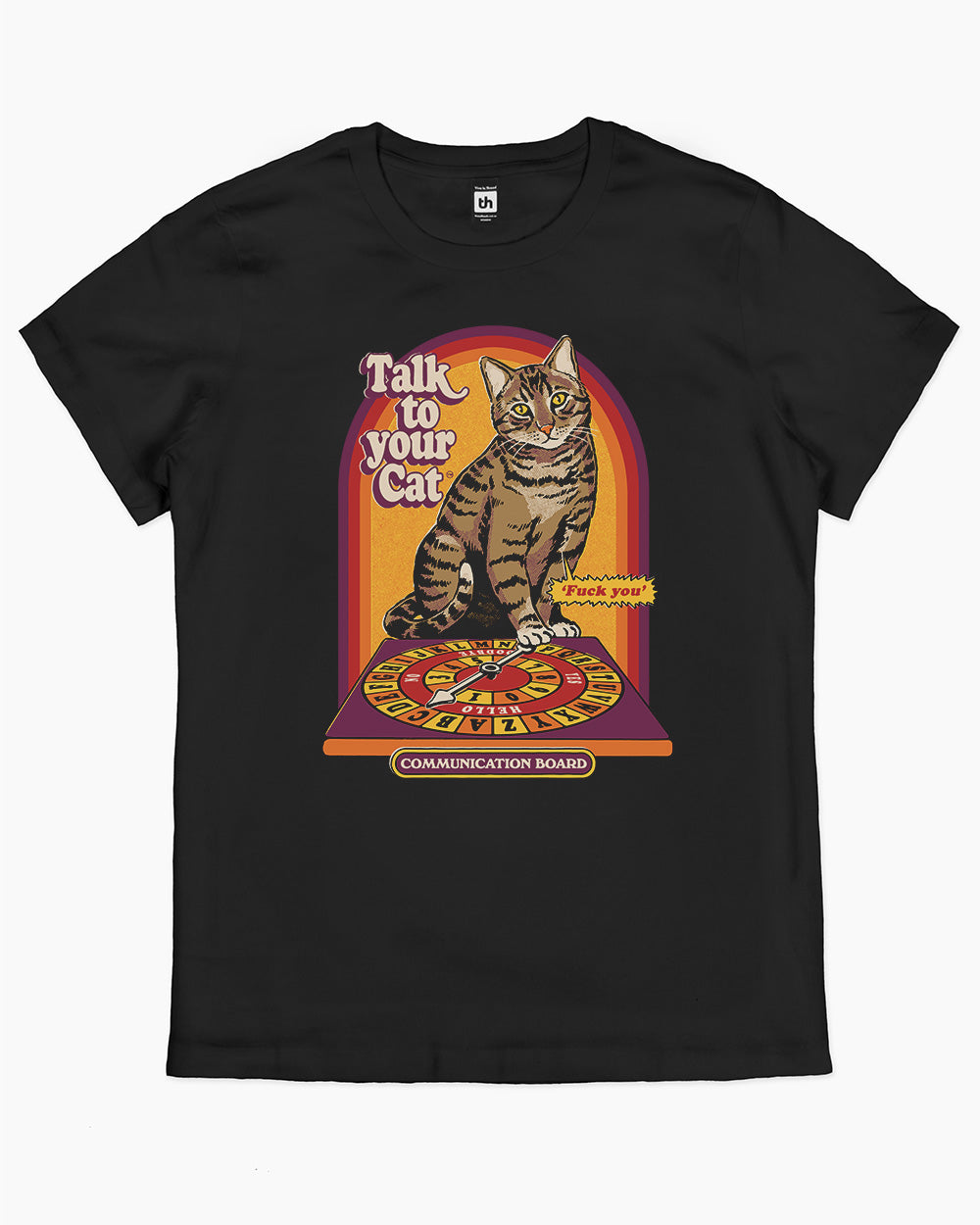 Talk To Your Cat T-Shirt Australia Online #colour_black