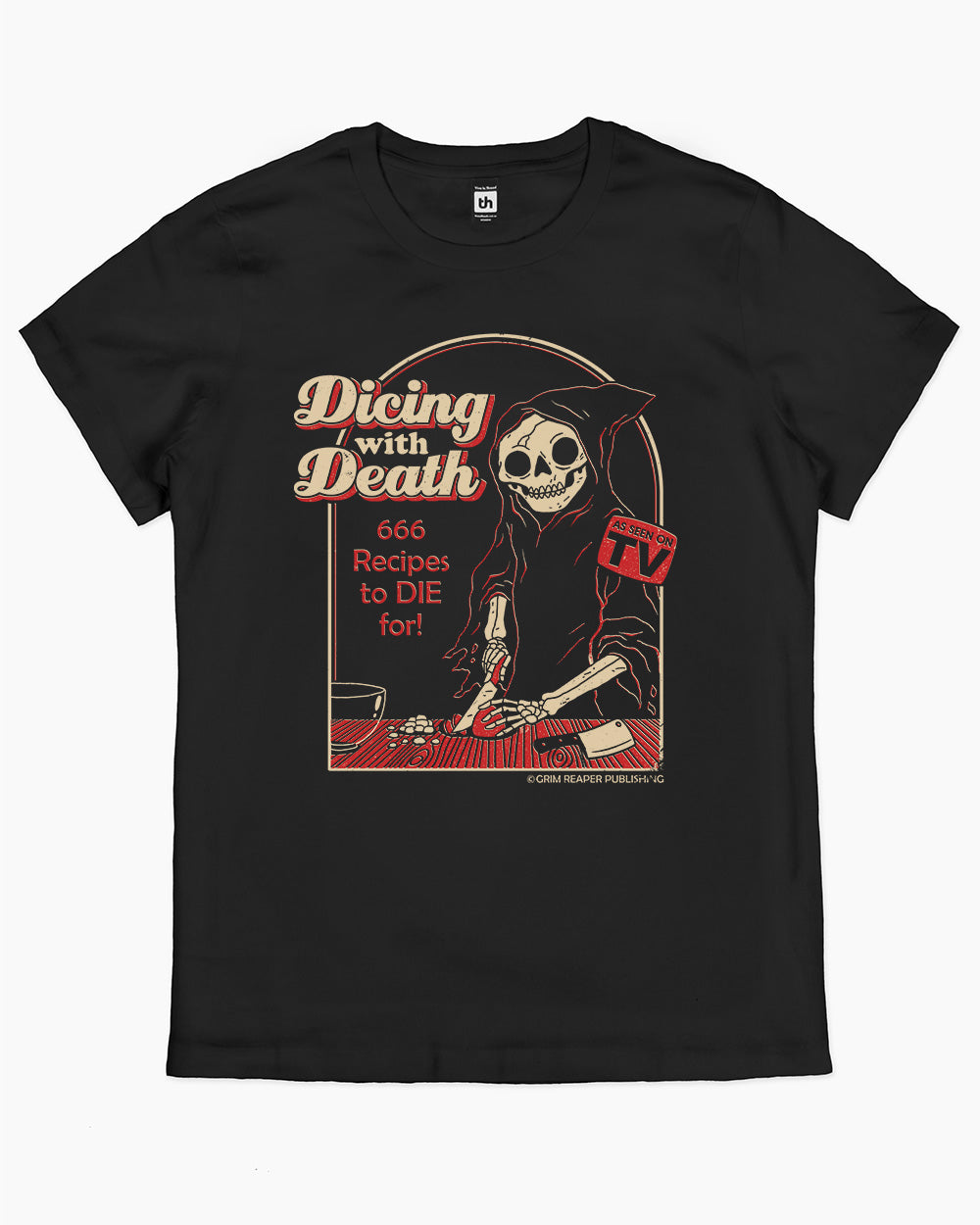 Dicing With Death T-Shirt Australia Online #colour_black