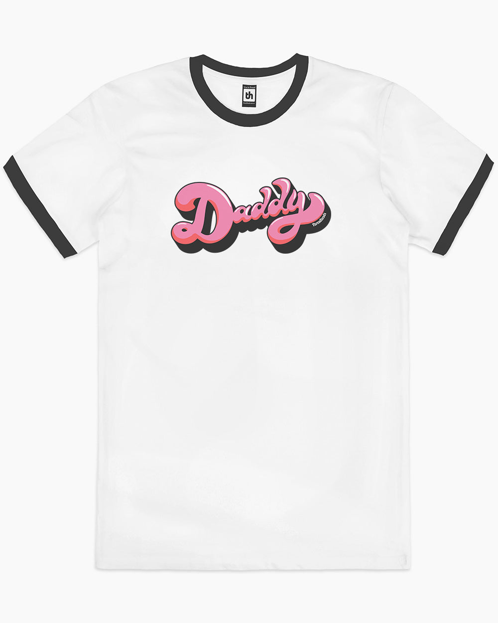 Daddy T-Shirt Australia Online #colour_black ringer