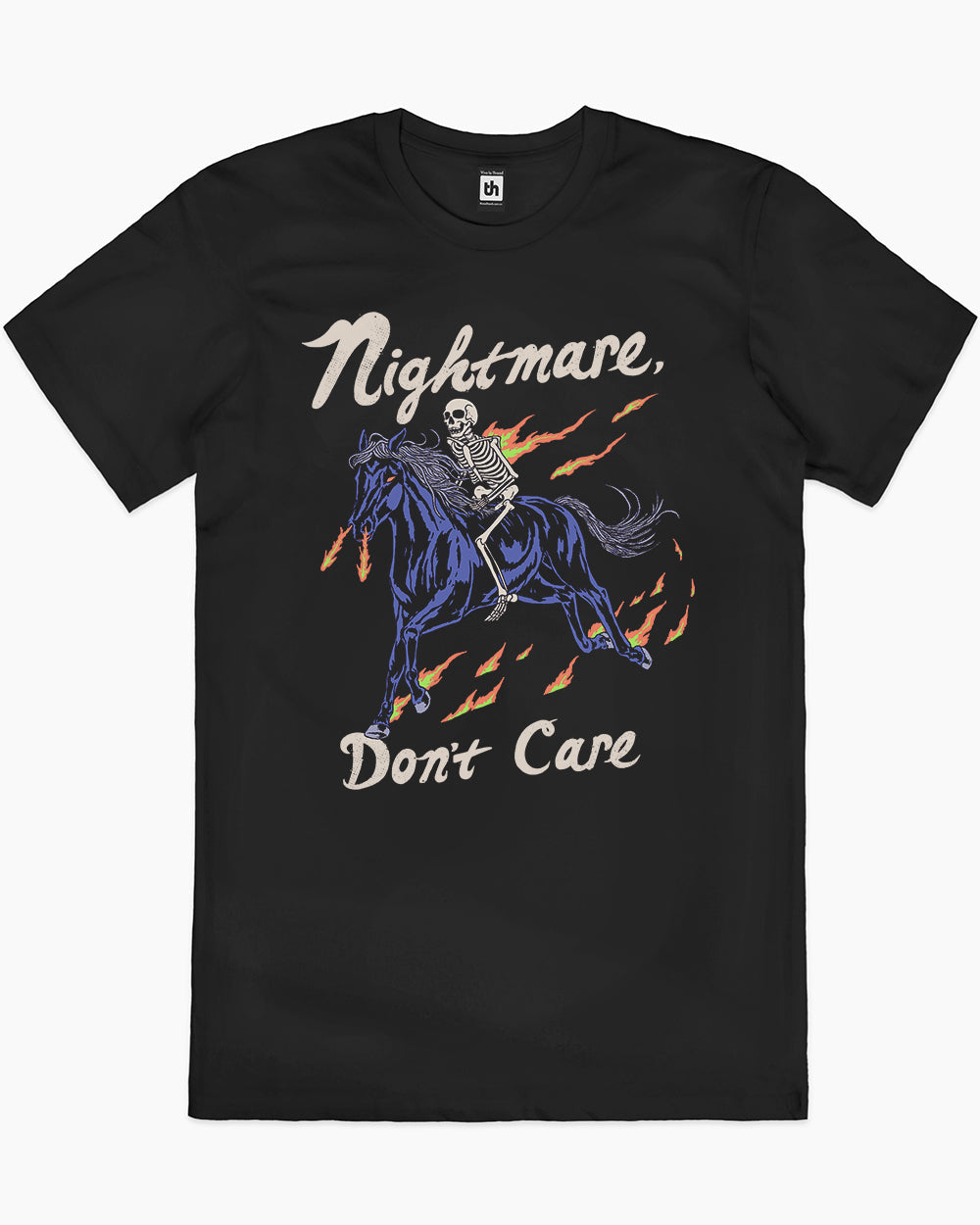 Nightmare Don't Care T-Shirt Australia Online #colour_black