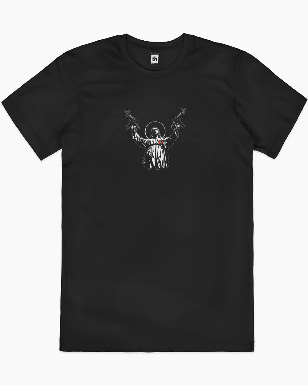Machine Gun Christ T-Shirt Australia Online #colour_black