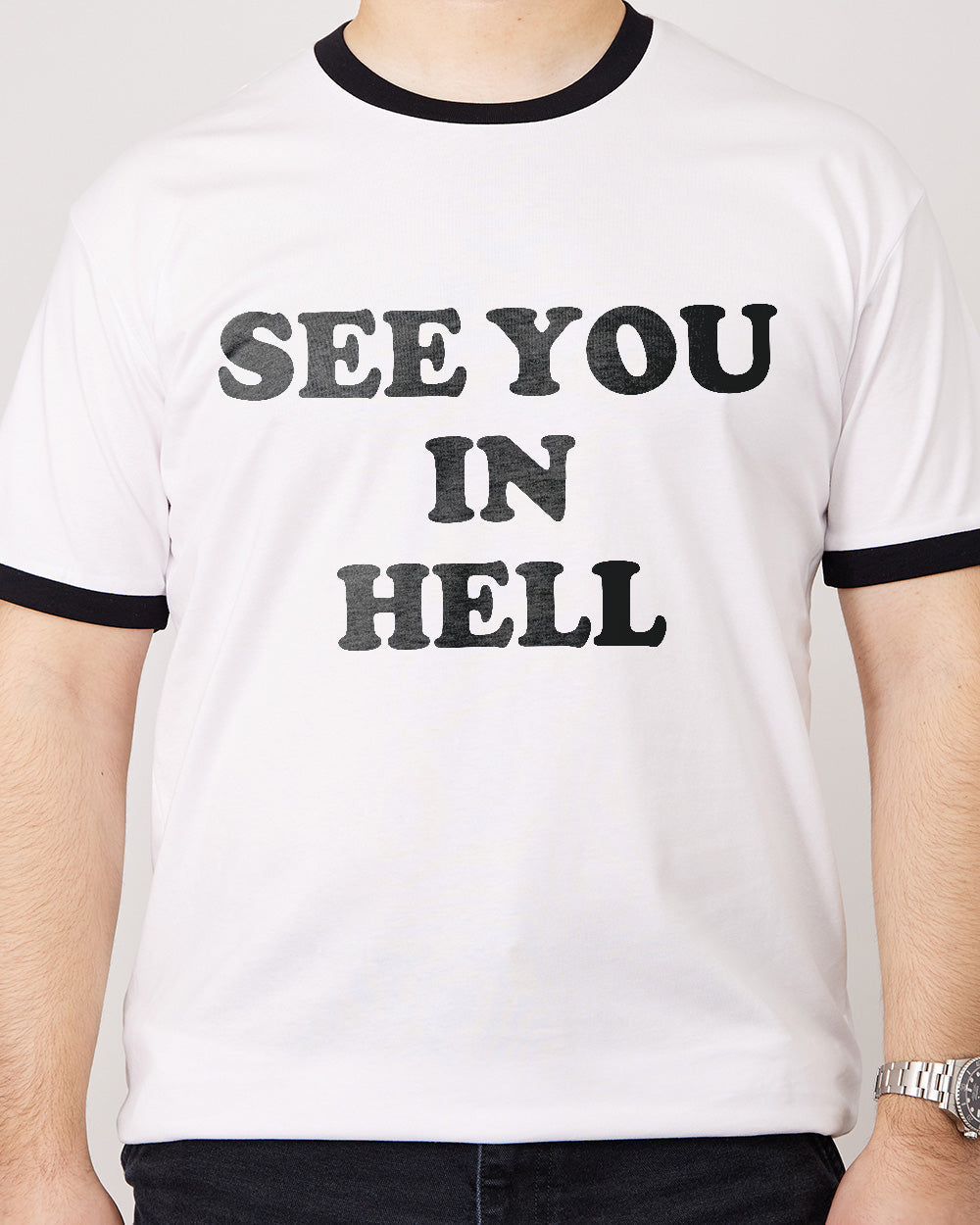 See You in Hell T-Shirt Australia Online #colour_black ringer