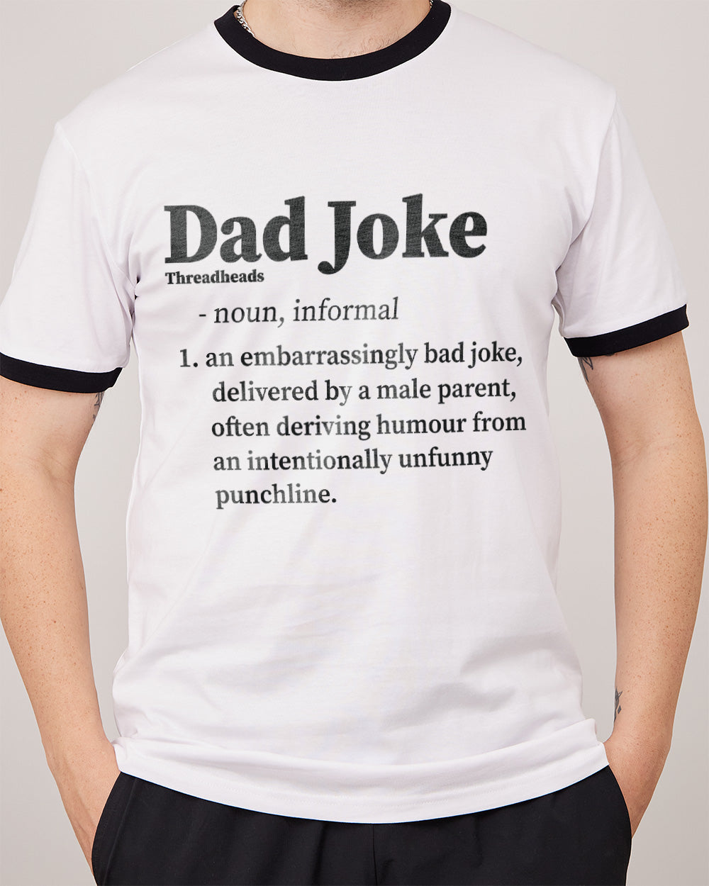Dad Joke T-Shirt Australia Online #colour_black ringer