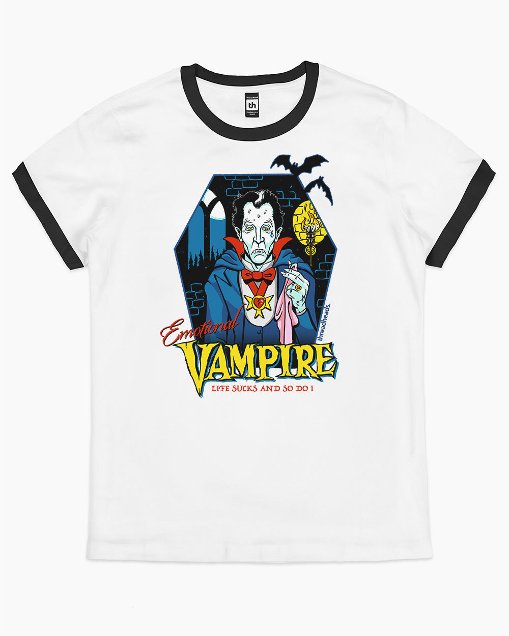 Emotional Vampire T-Shirt Australia Online #colour_black ringer