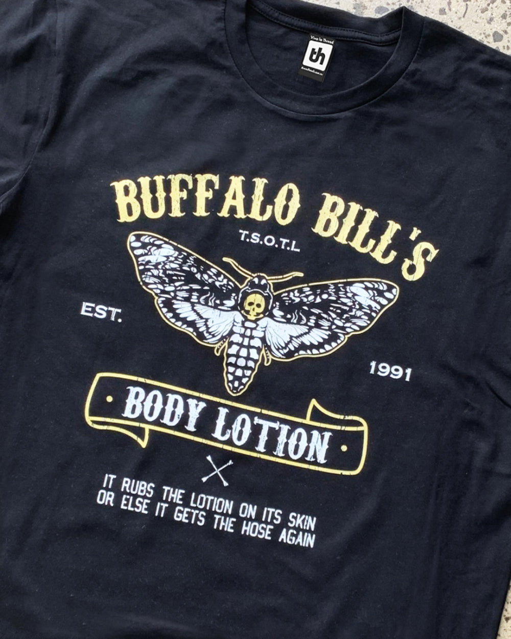 Buffalo Bill's Rubbing Lotion T-Shirt Australia Online #colour_black