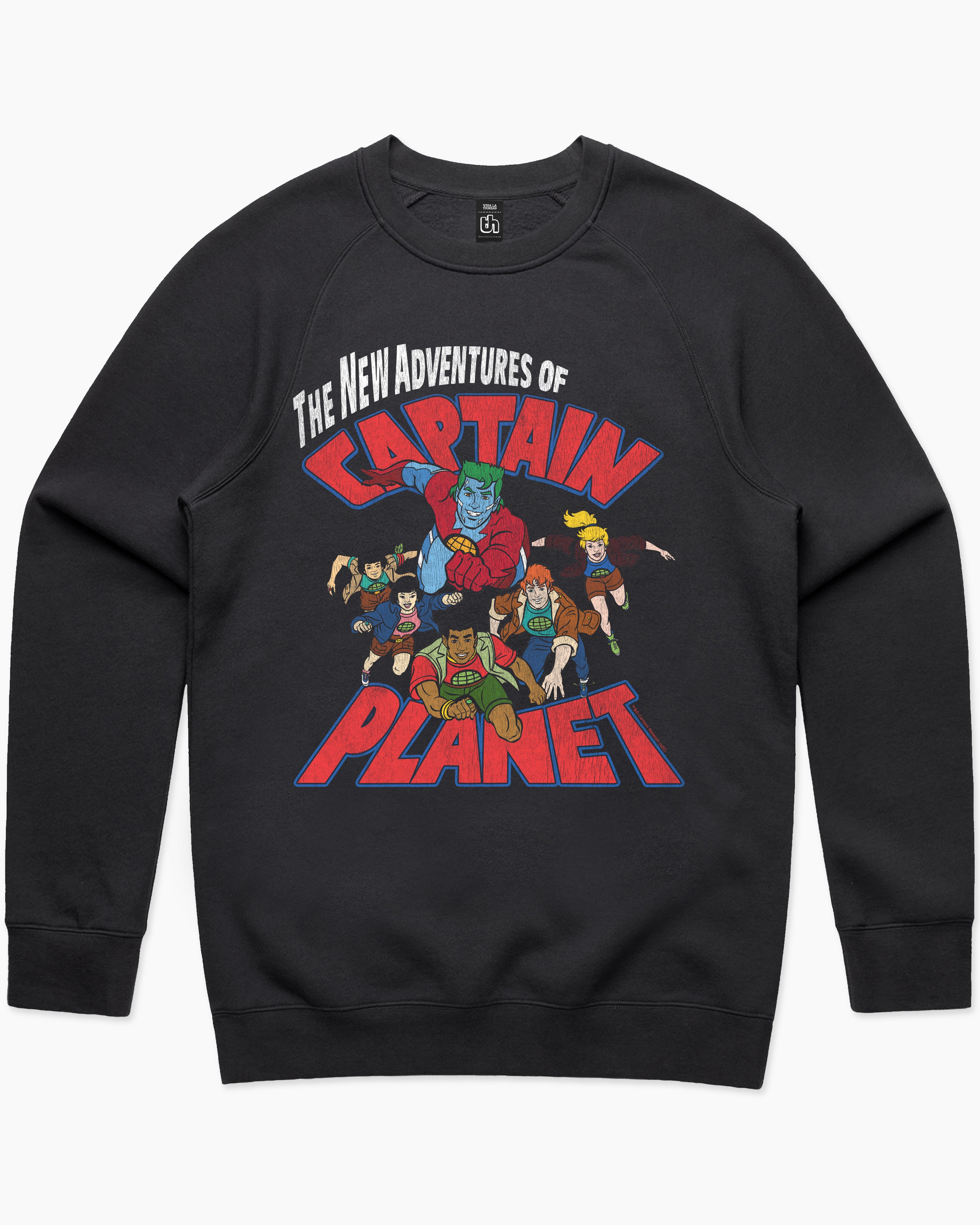 Captain Planet & Planeteers Sweater Australia Online #colour_black
