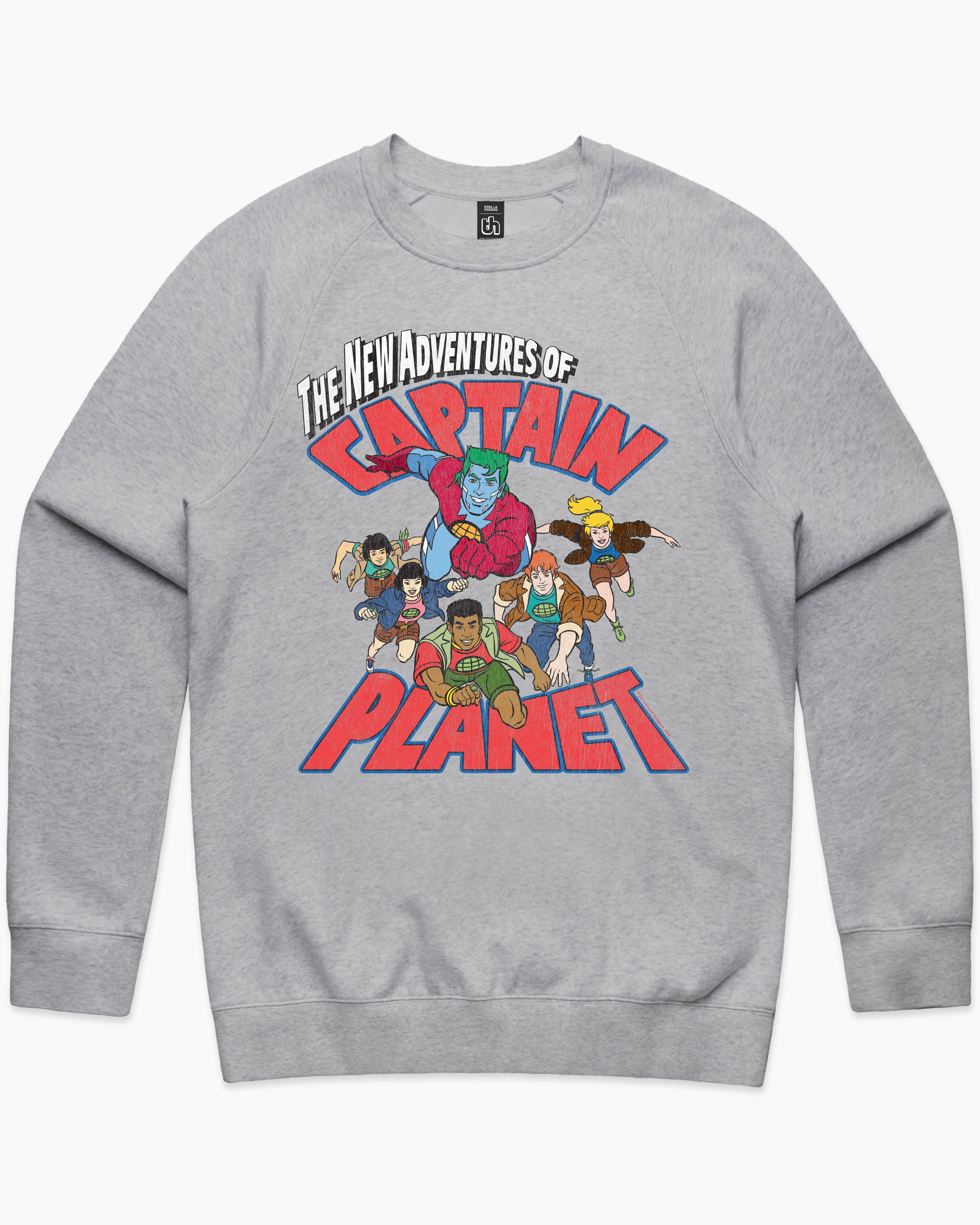 Captain Planet & Planeteers Sweater Australia Online #colour_grey