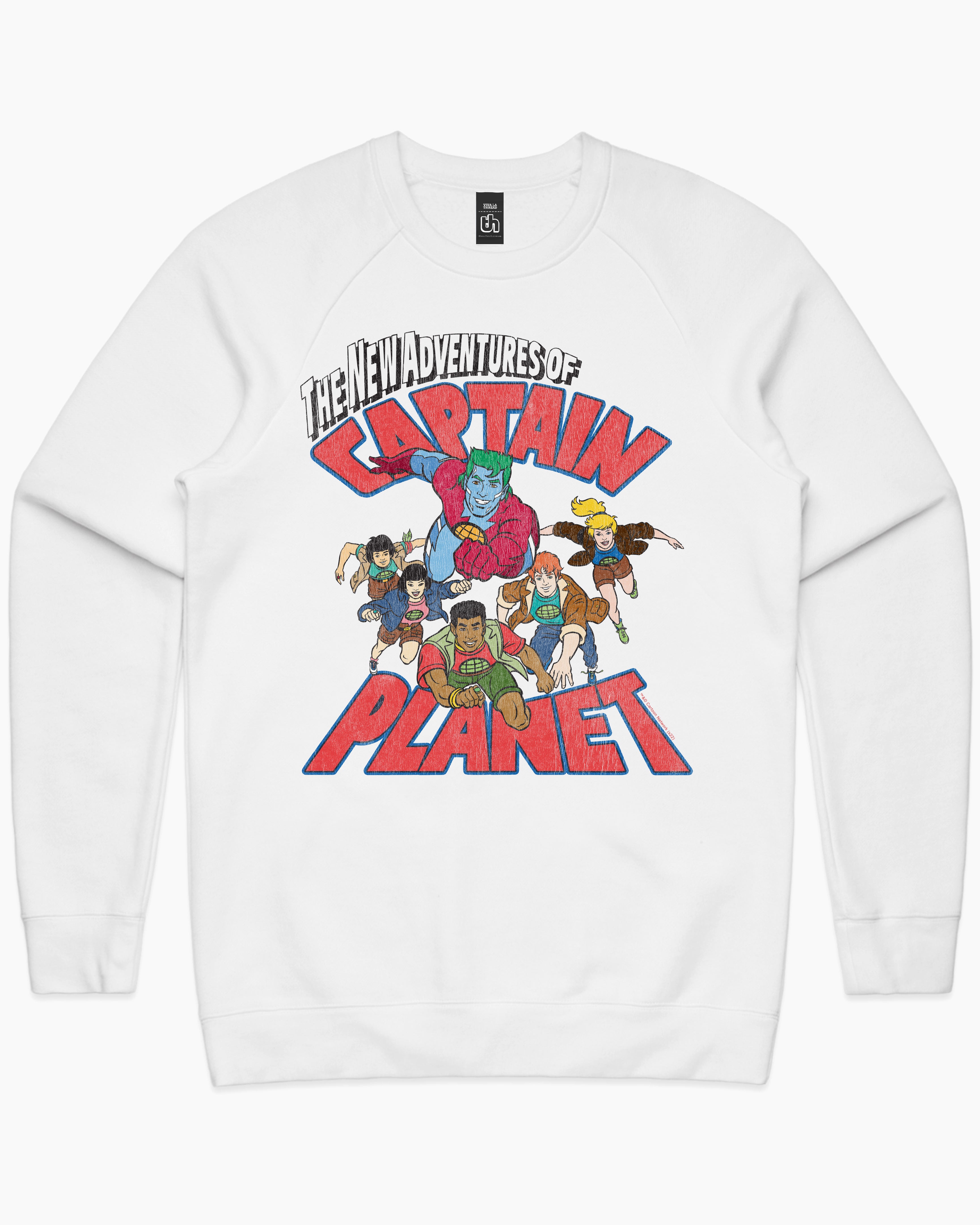 Captain Planet & Planeteers Sweater Australia Online #colour_white