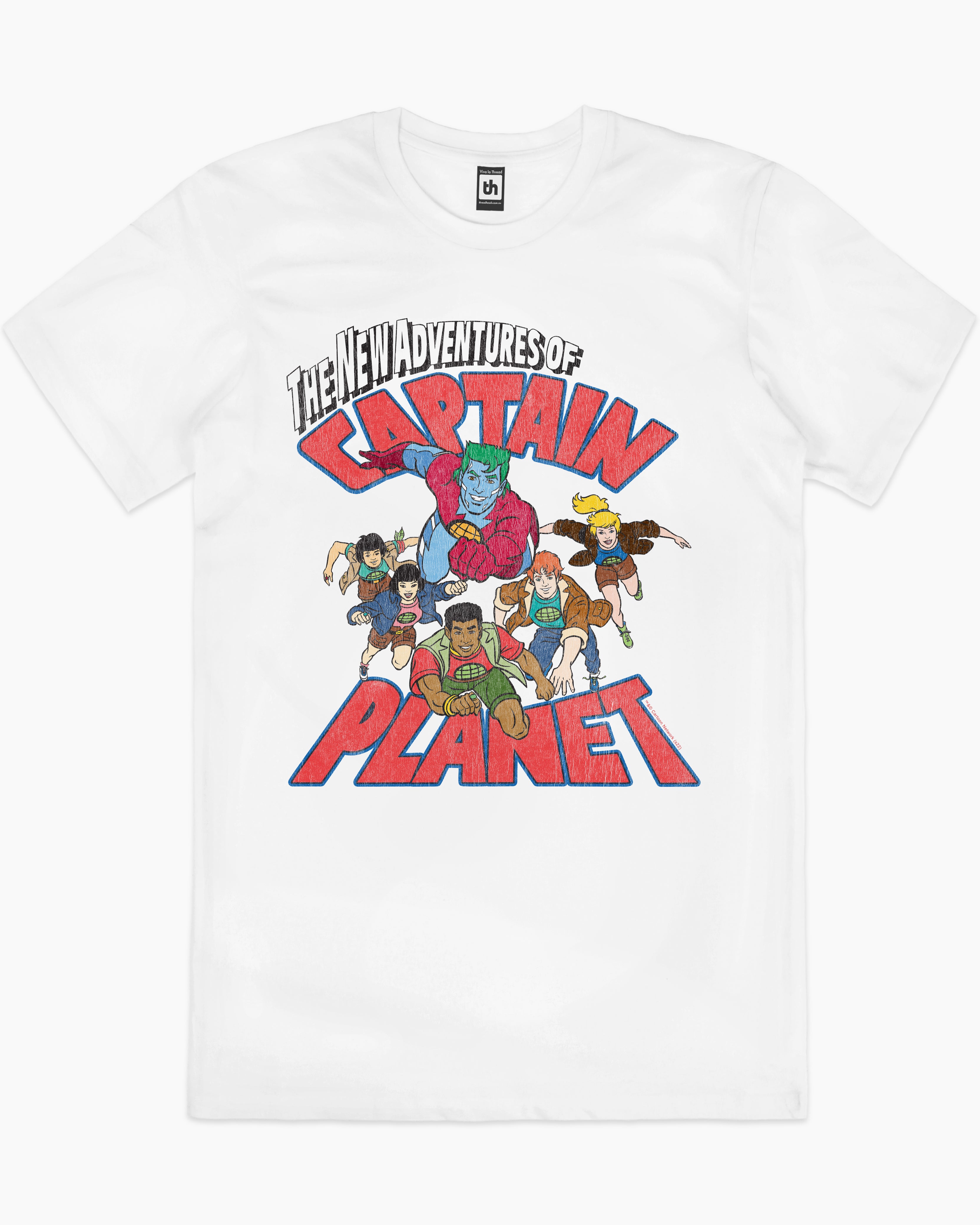 Captain Planet &Planeteers T-Shirt Australia Online #colour_white