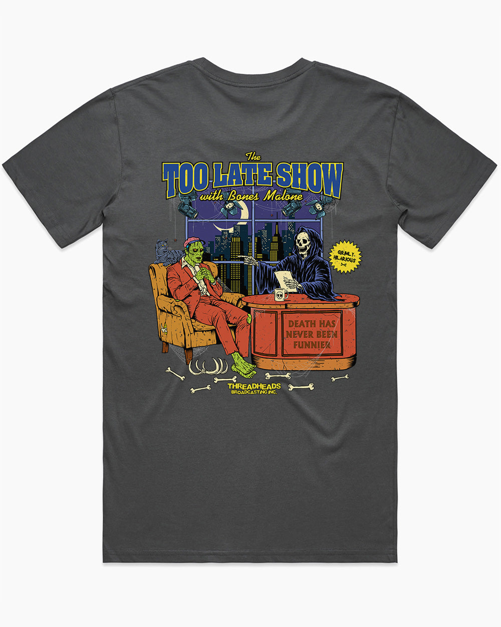 The Too Late Show T-Shirt Australia Online #colour_coal