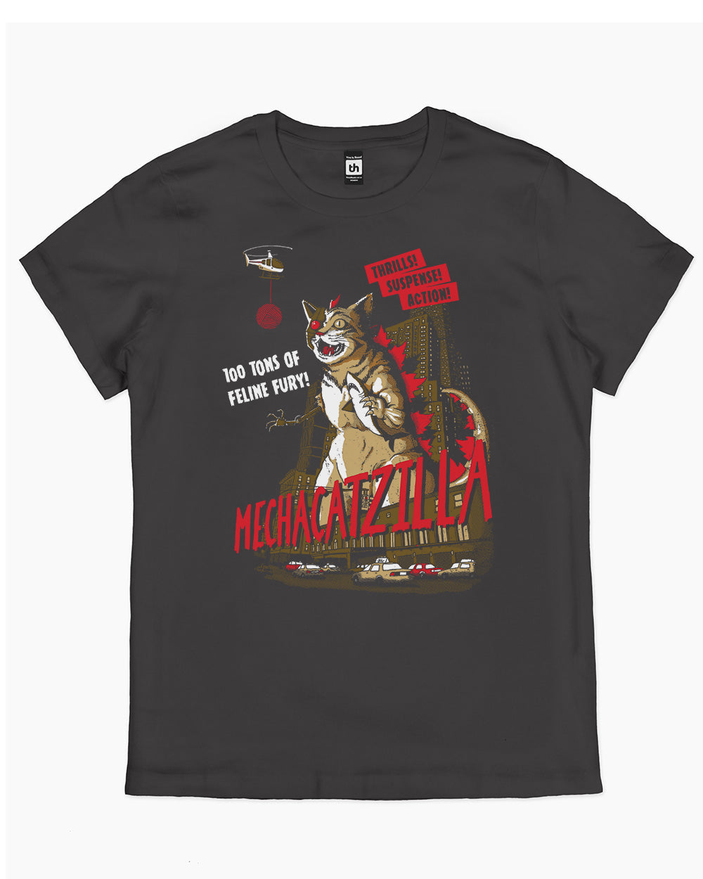 MechaCatzilla T-Shirt Australia Online #colour_coal