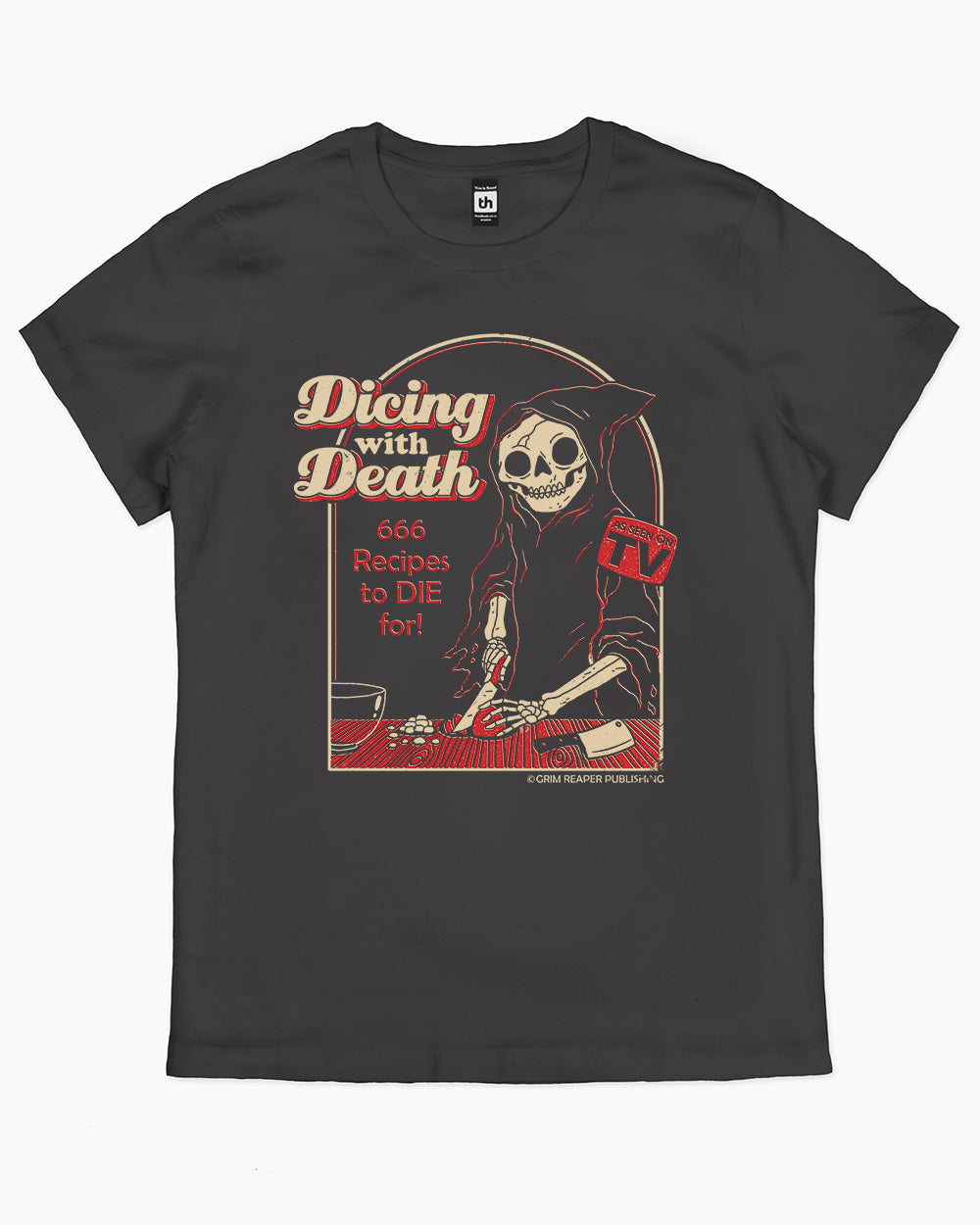 Dicing With Death T-Shirt Australia Online #colour_coal