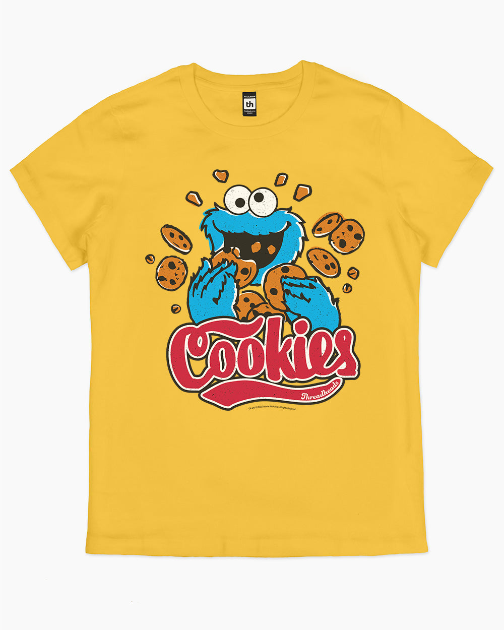 Cookie Monster Cookies T-Shirt Australia Online #colour_yellow
