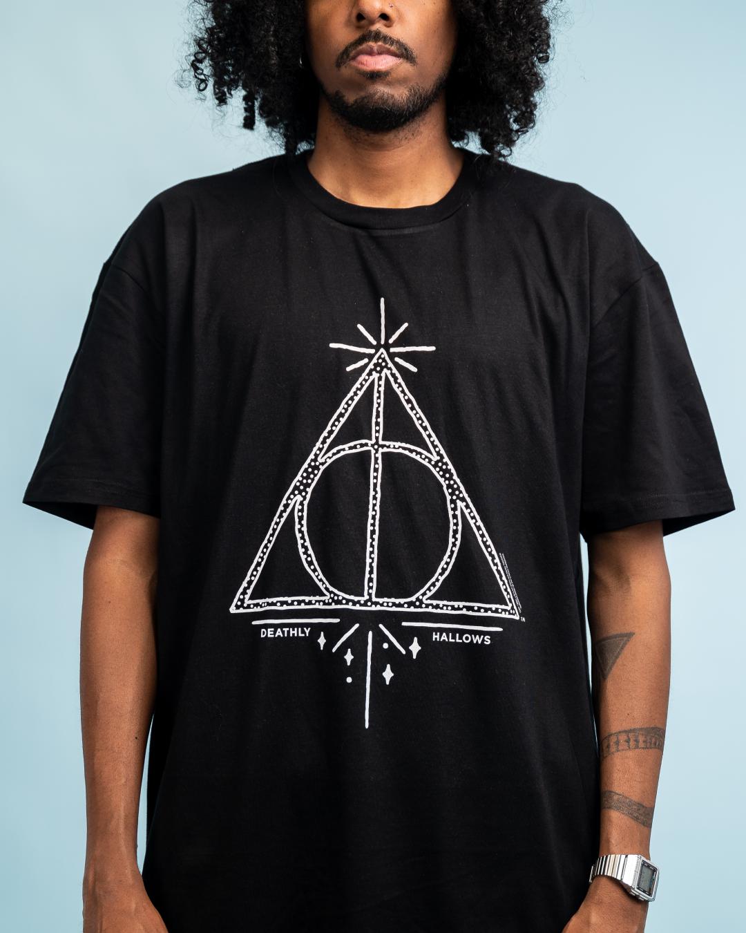 Deathly Hallows Logo T-Shirt Australia Online #colour_black