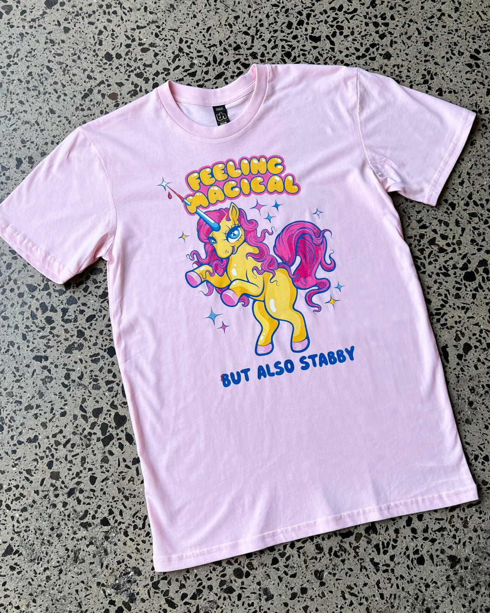 Feeling Magical but also Stabby T-Shirt Australia Online #colour_pink