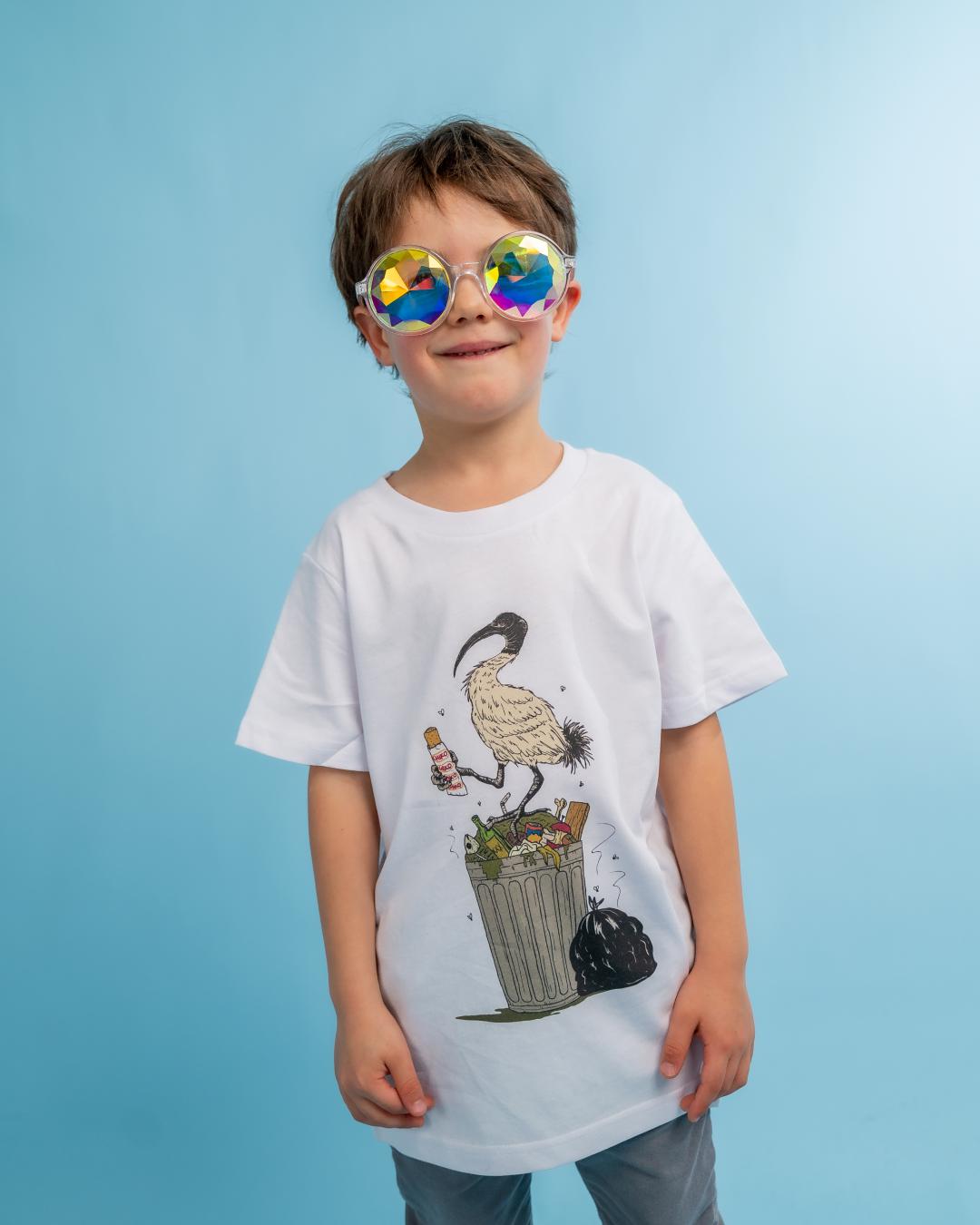 Bin Chicken Kids T-Shirt Australia Online #colour_white