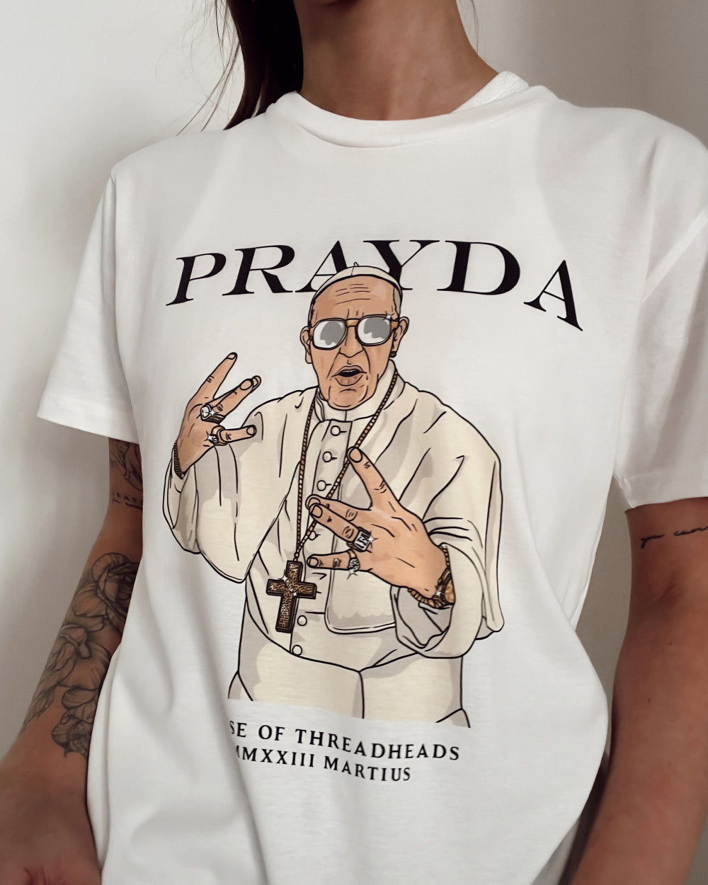 Prayda T-Shirt Australia Online #colour_white