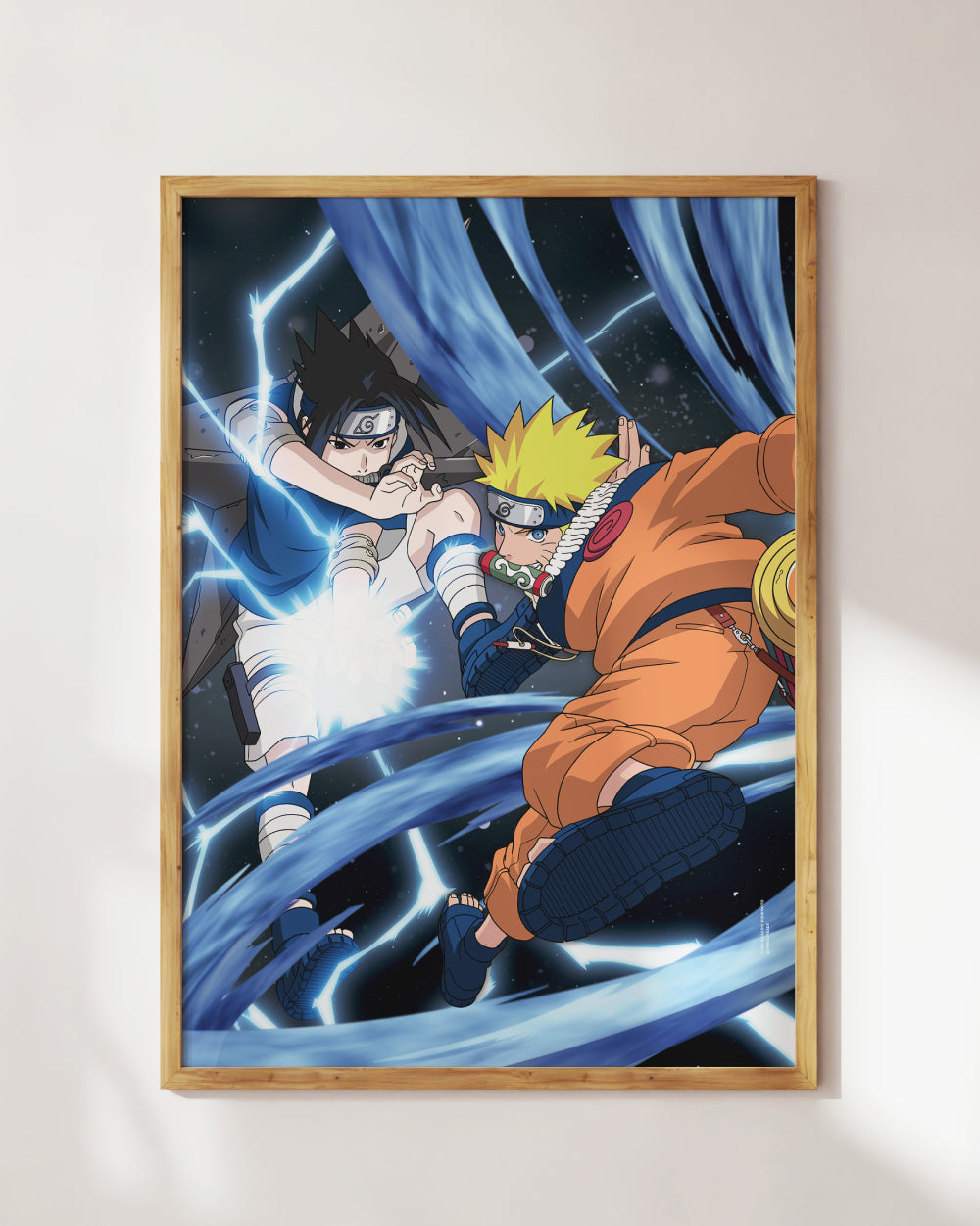 Naruto vs Sasuke Art Print Anime Graphic Art Prints Threadheads