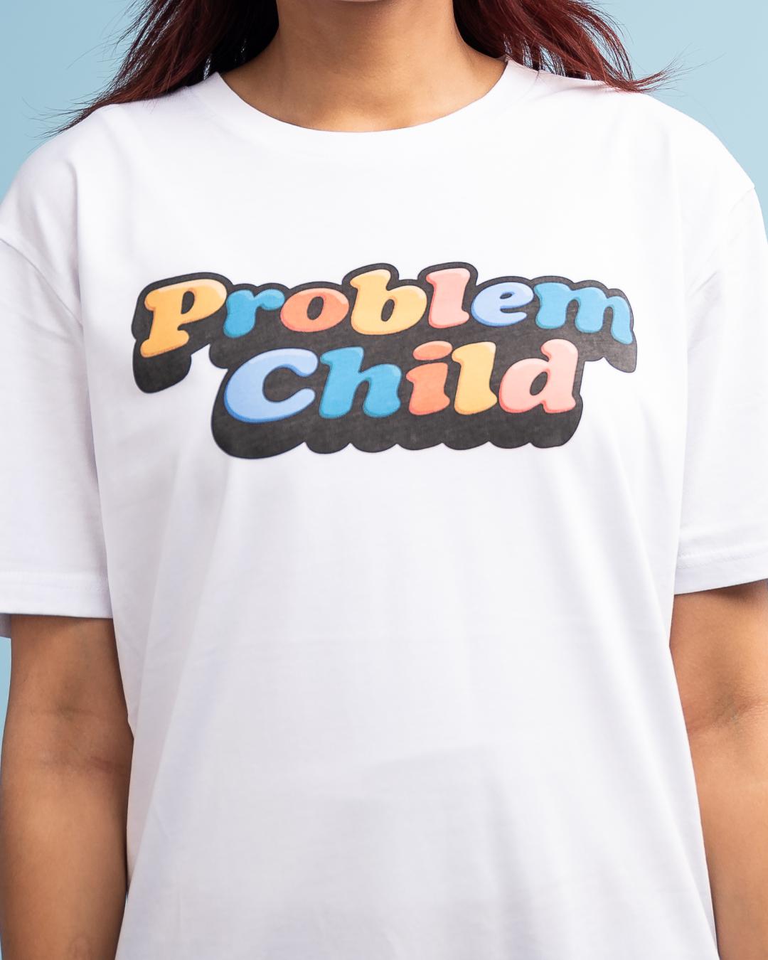 Problem Child T-Shirt Australia Online #colour_white