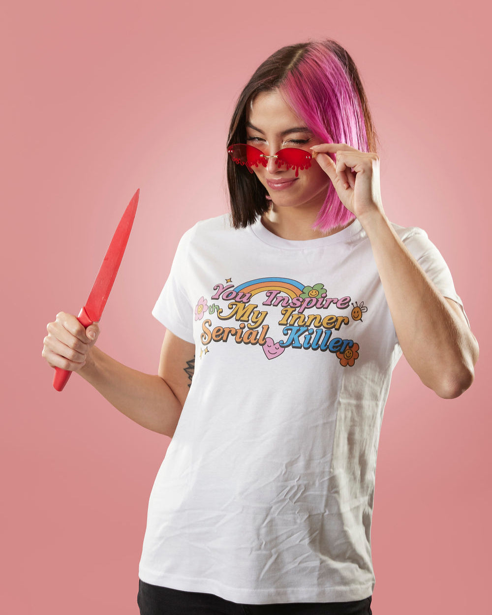 You Inspire My Inner Serial Killer T-Shirt Australia Online #colour_white