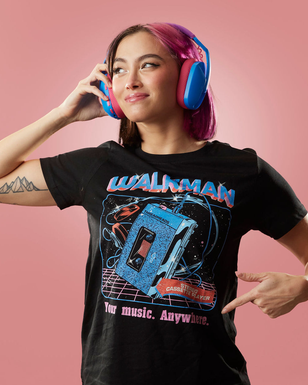 Walkman T-Shirt Australia Online #colour_black