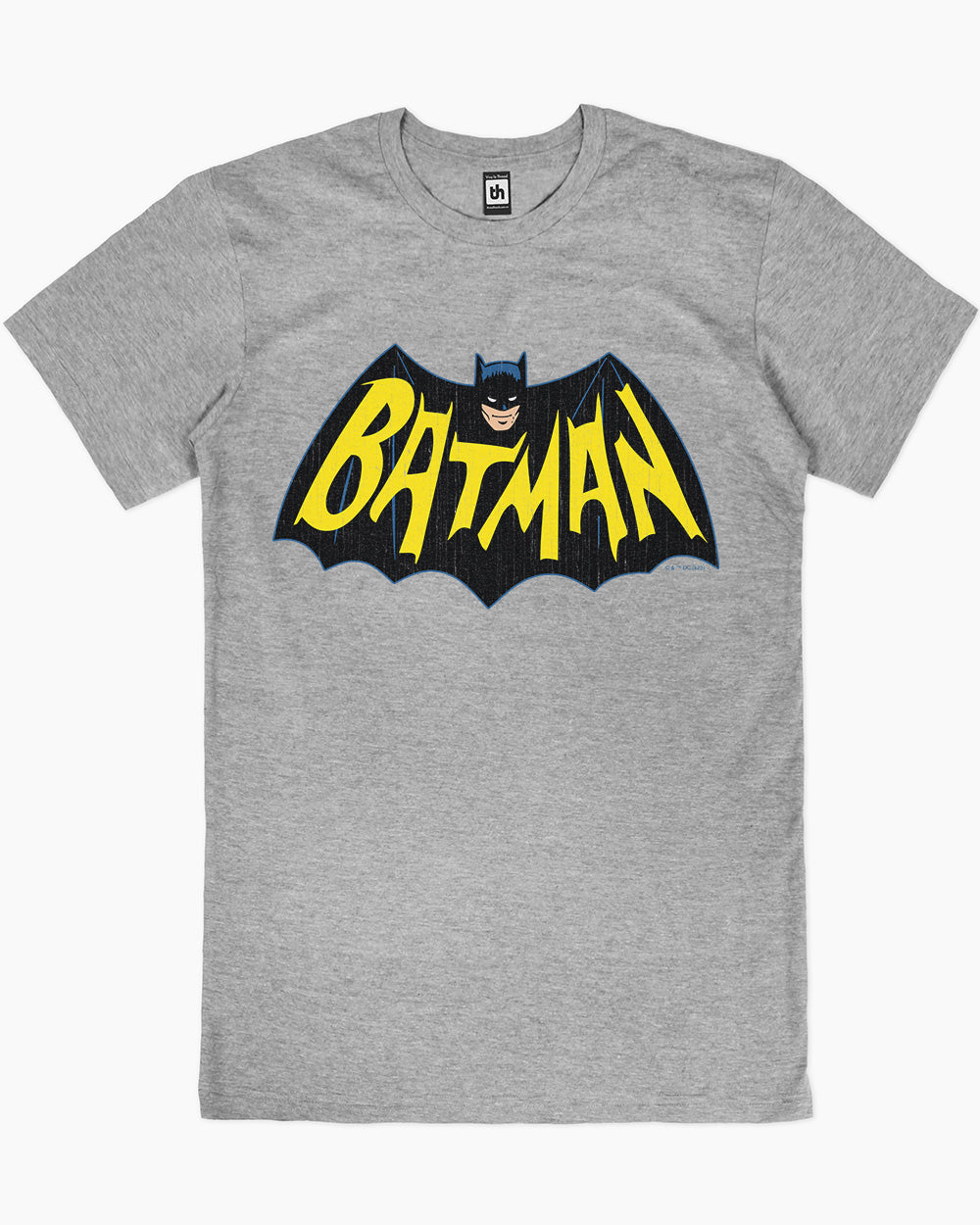 Batman Vintage 60s Logo T-Shirt Australia Online #colour_grey